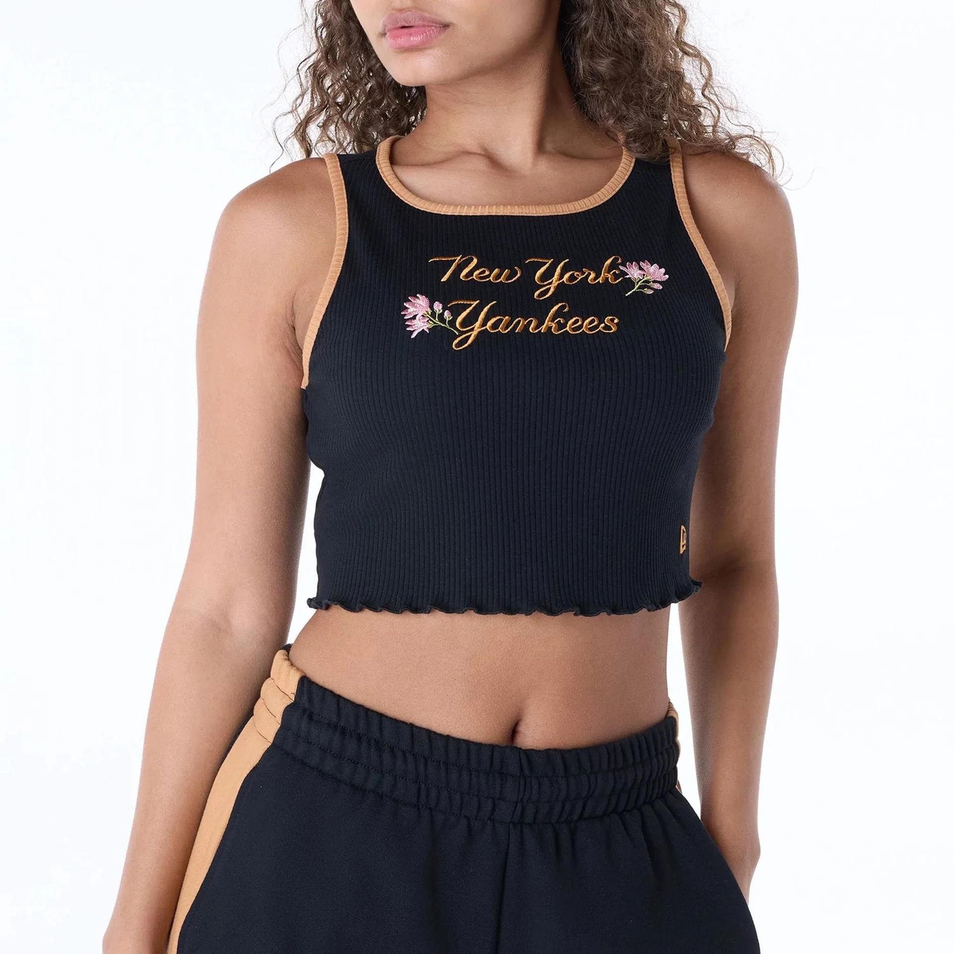 New York Yankees Womens MLB Floral Black Vest - Image 7