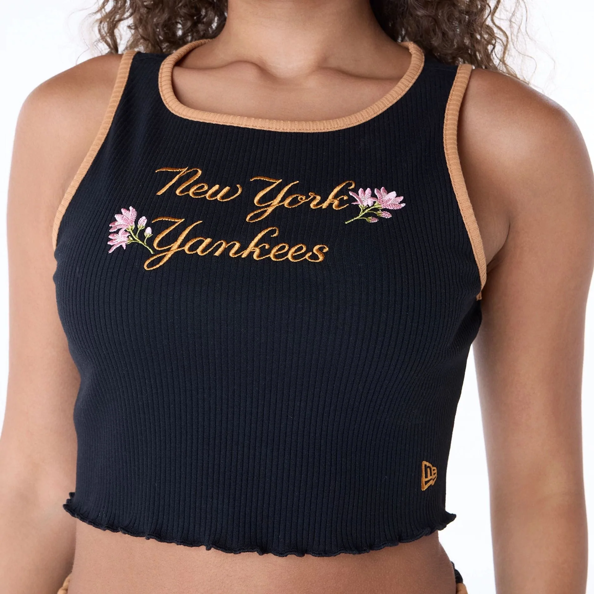 New York Yankees Womens MLB Floral Black Vest - Image 8