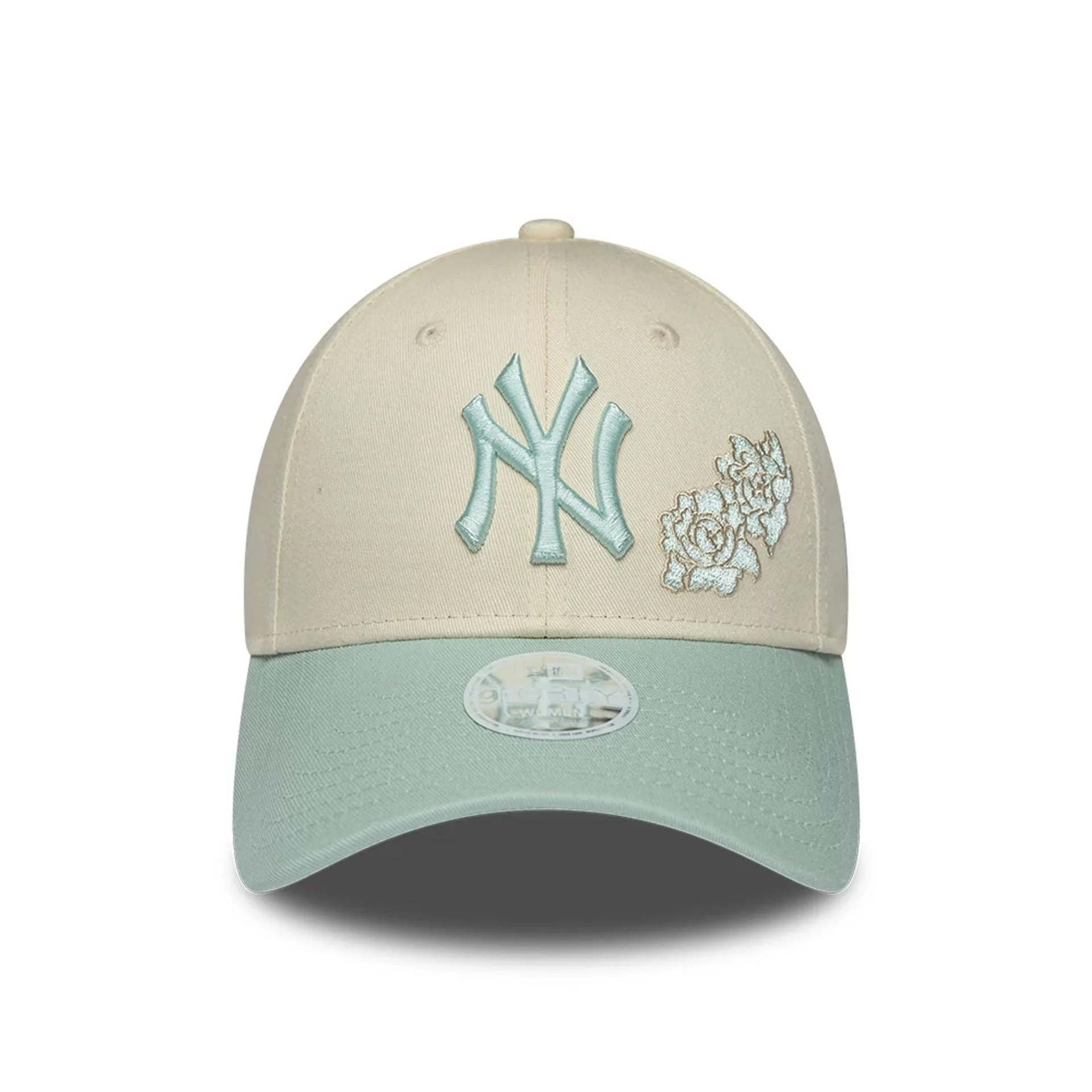 New York Yankees Womens MLB Floral Cream 9FORTY Adjustable Cap - Image 2