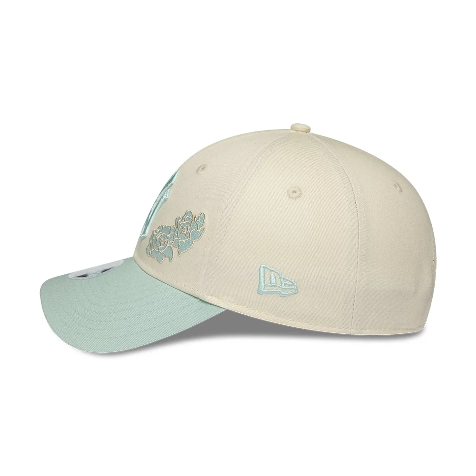 New York Yankees Womens MLB Floral Cream 9FORTY Adjustable Cap - Image 4