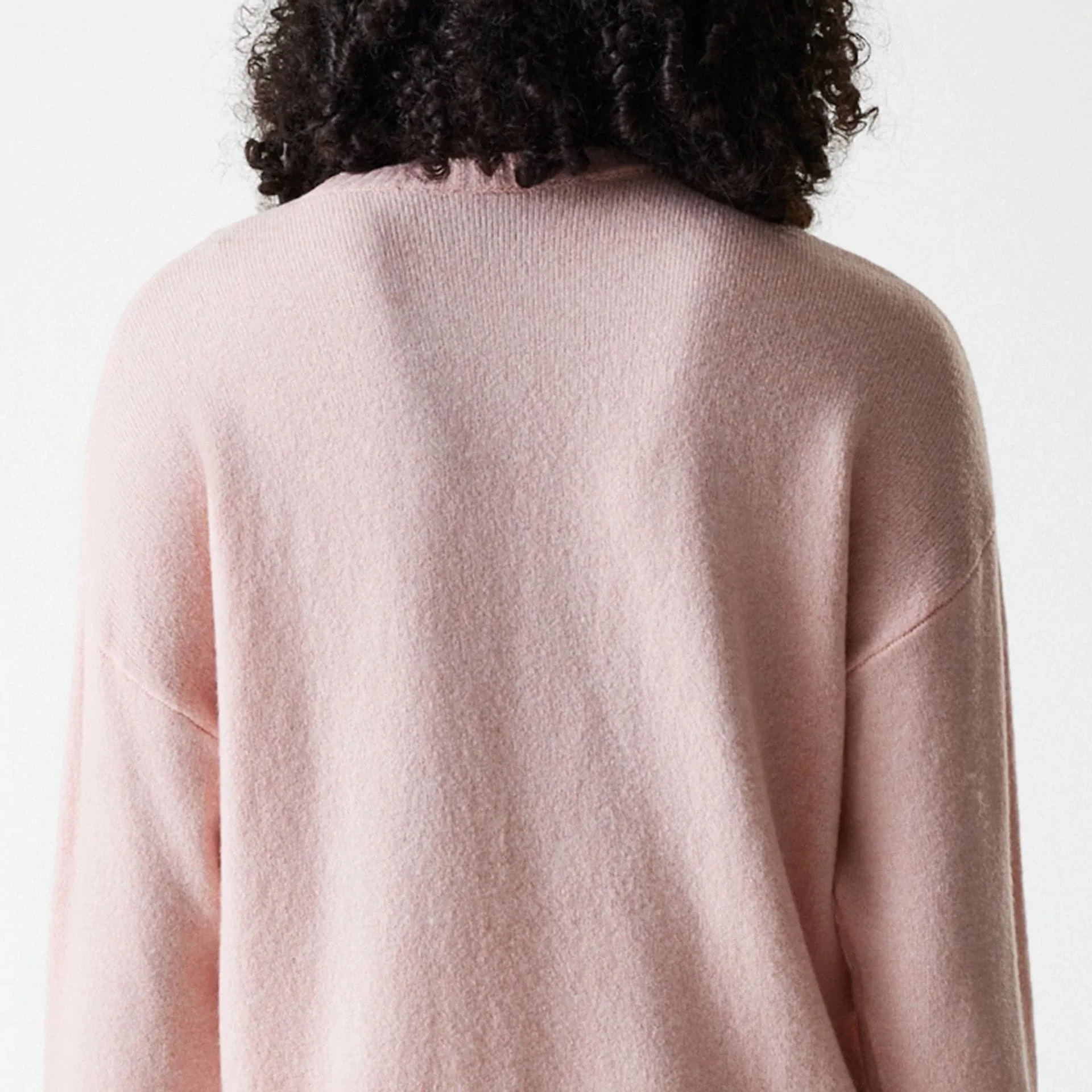 New York Yankees Womens MLB Knit Pastel Pink Crew Neck Sweater - Image 6