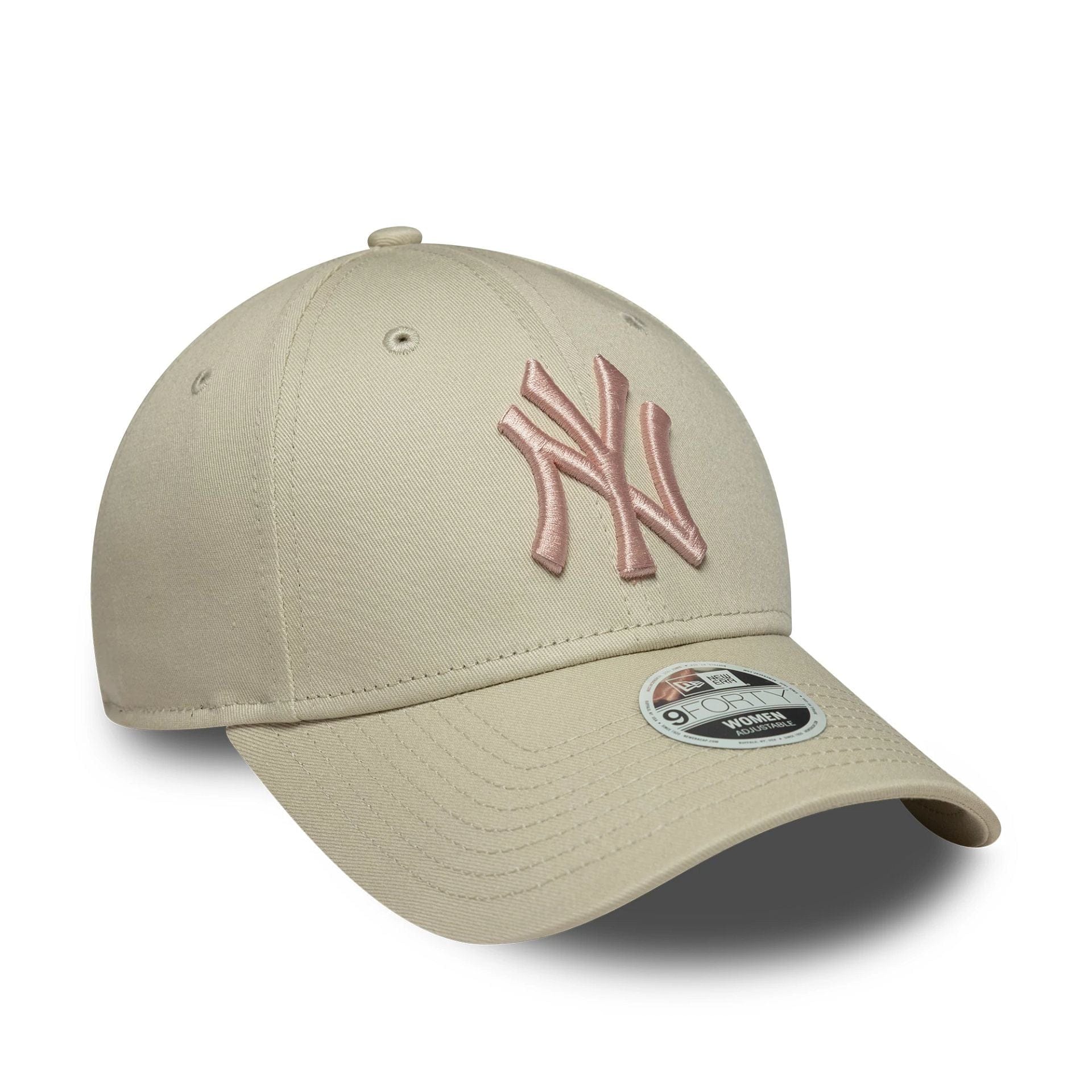 New York Yankees Womens MLB Light Beige 9FORTY Cap - Image 3