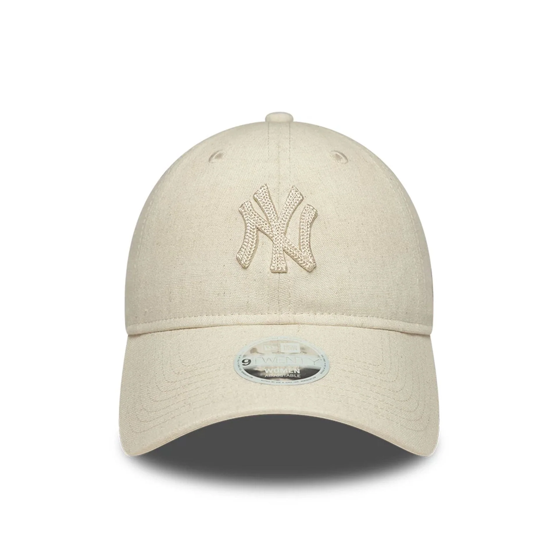 New York Yankees Womens MLB Linen Light Beige 9TWENTY Adjustable Cap - Image 2