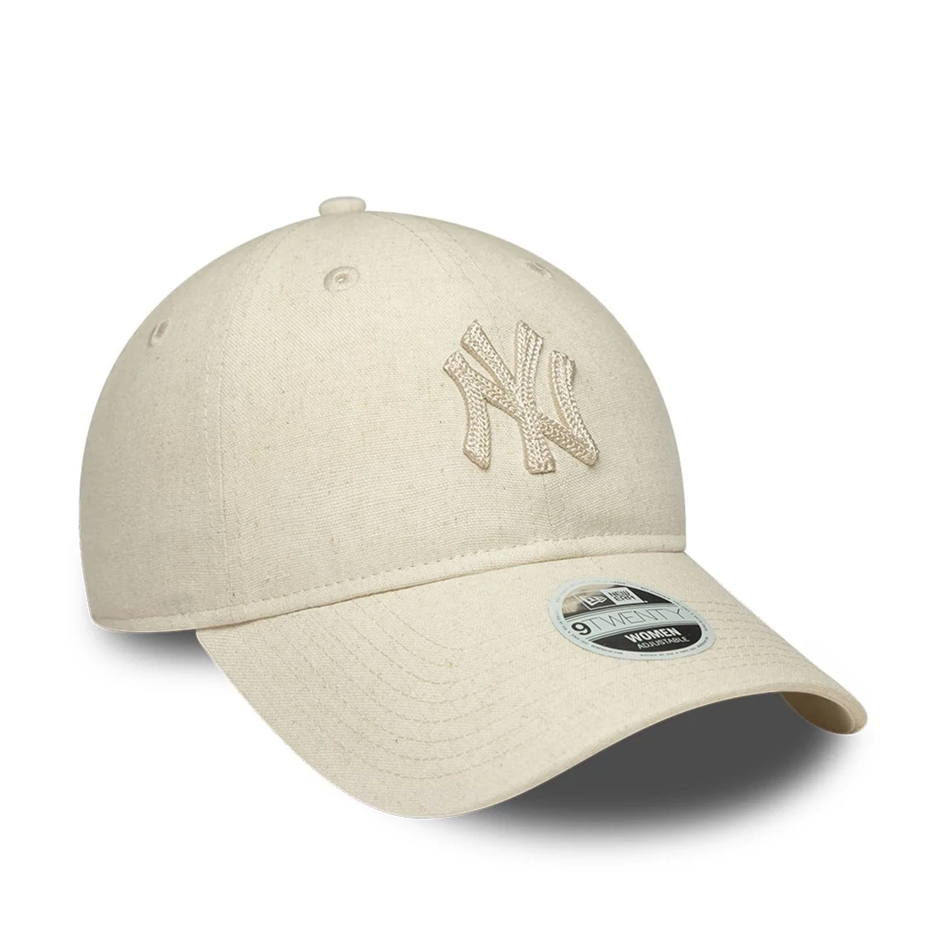 New York Yankees Womens MLB Linen Light Beige 9TWENTY Adjustable Cap - Image 3