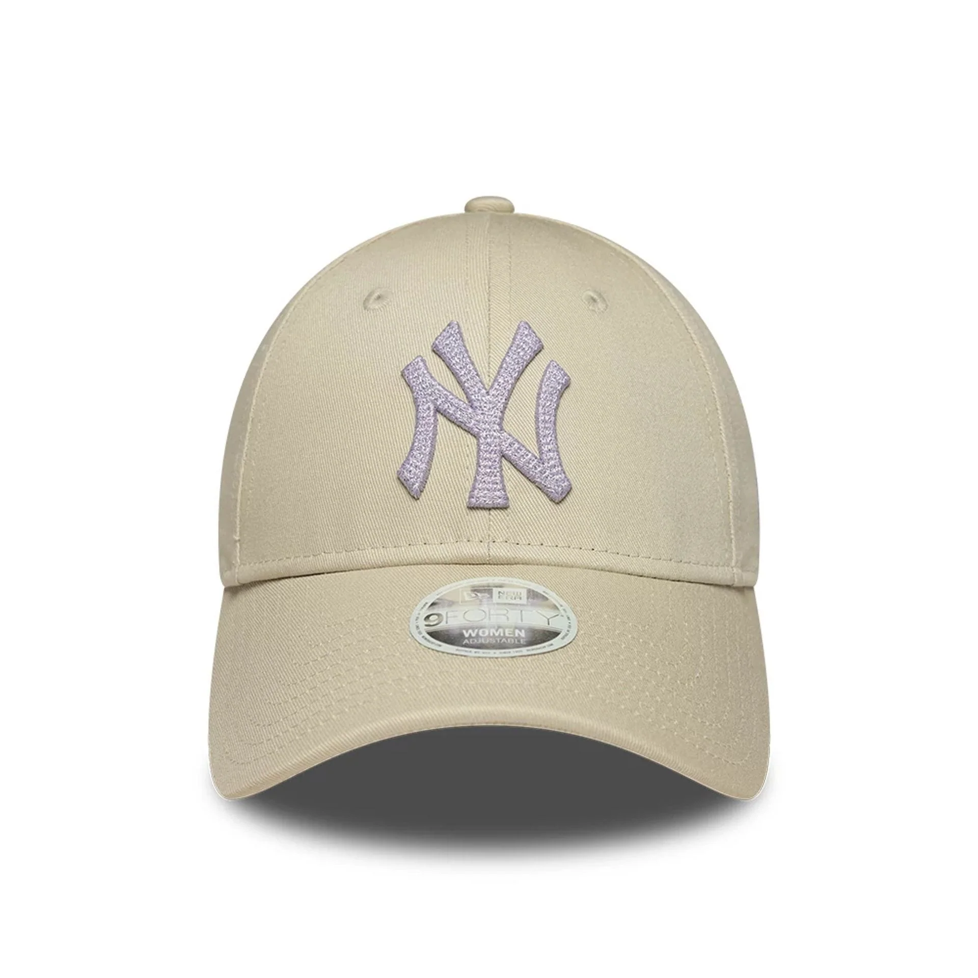New York Yankees Womens MLB Metallic Light Beige 9FORTY Adjustable Cap - Image 2