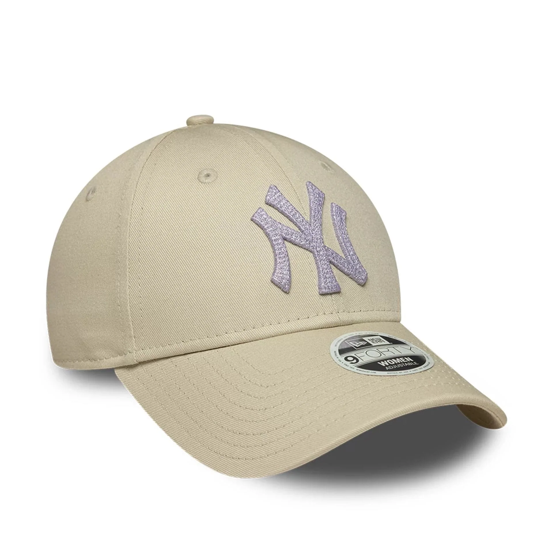 New York Yankees Womens MLB Metallic Light Beige 9FORTY Adjustable Cap - Image 3