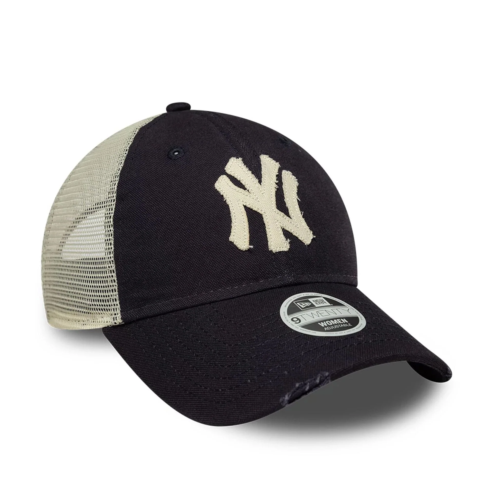 New York Yankees Womens MLB Navy 9TWENTY Trucker Adjustable Cap - Image 3