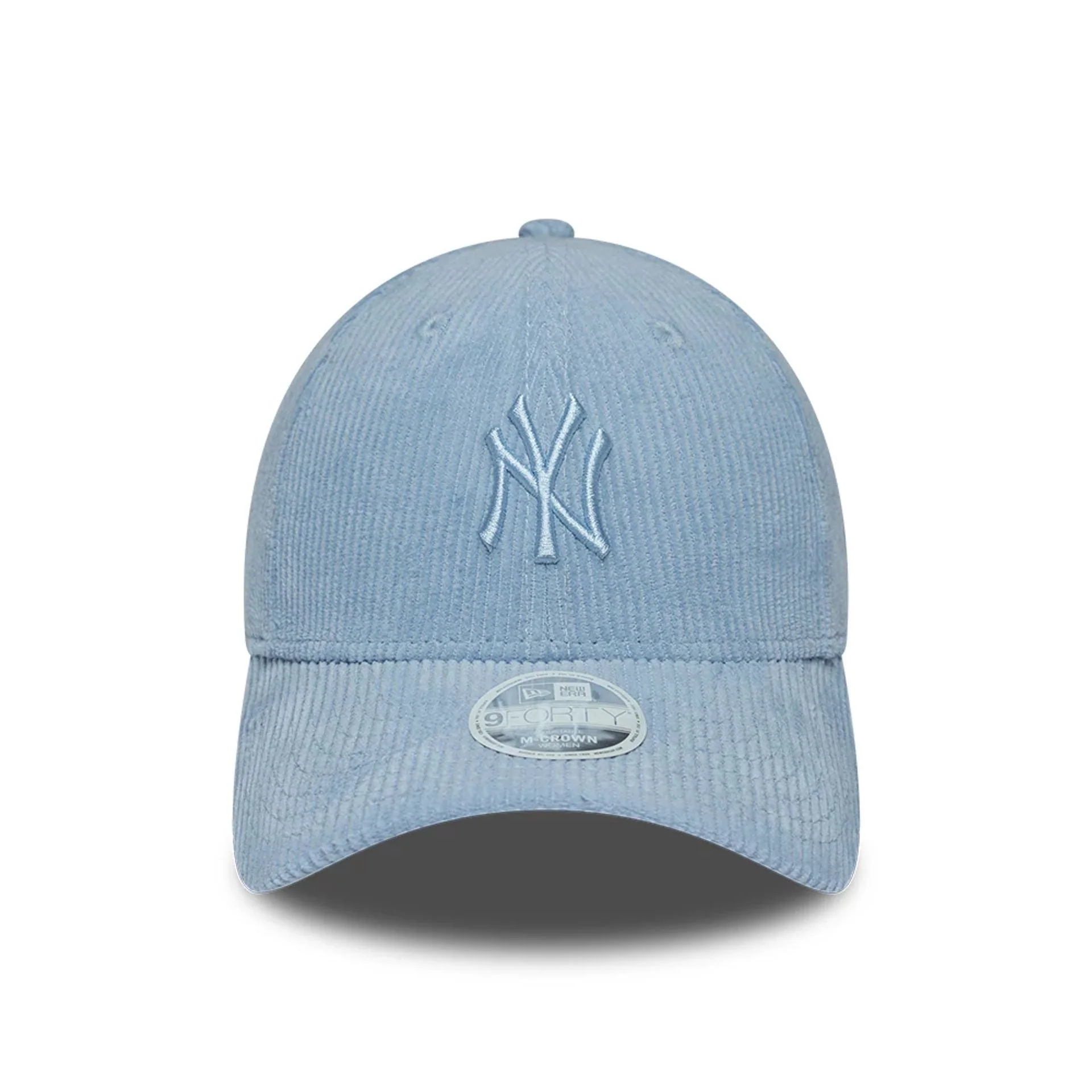 New York Yankees Womens MLB Pastel Cord Blue 9FORTY M-Crown Adjustable Cap - Image 2
