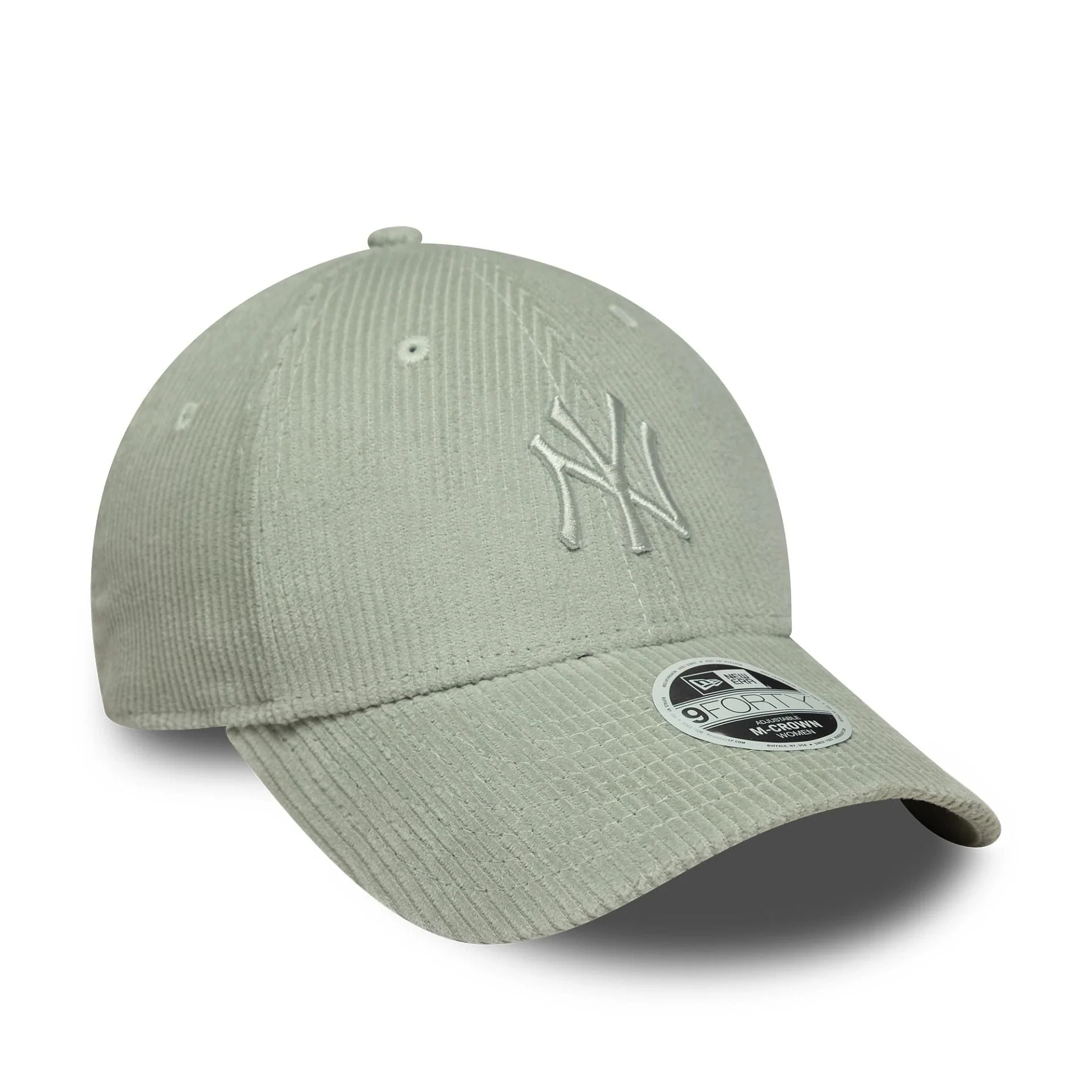 New York Yankees Womens MLB Pastel Cord Green 9FORTY M-Crown Cap - Image 3