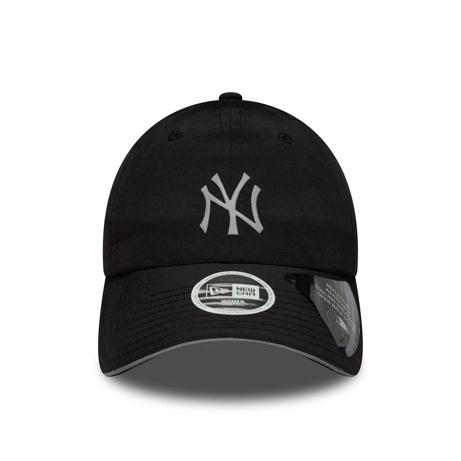 New York Yankees Womens MLB Pony Tail Black Open Back Cap - Image 3