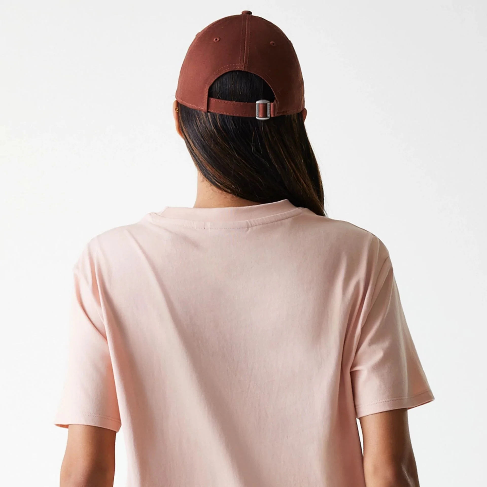 New York Yankees Womens MLB Tonal Graphic Pastel Pink Oversized T-Shirt - Image 4