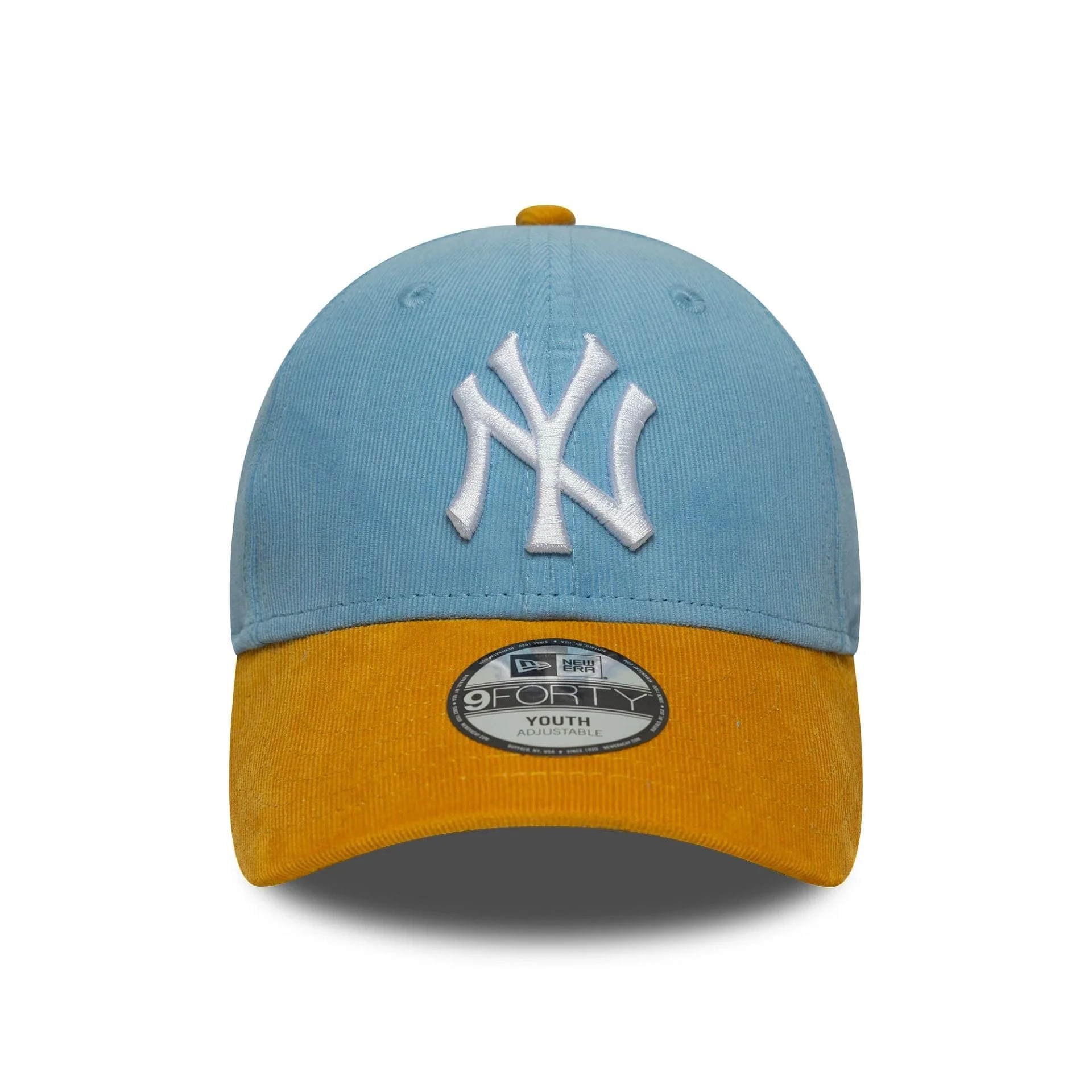 New York Yankees Youth MLB Cord Pastel Blue 9FORTY Adjustable Cap - Image 2