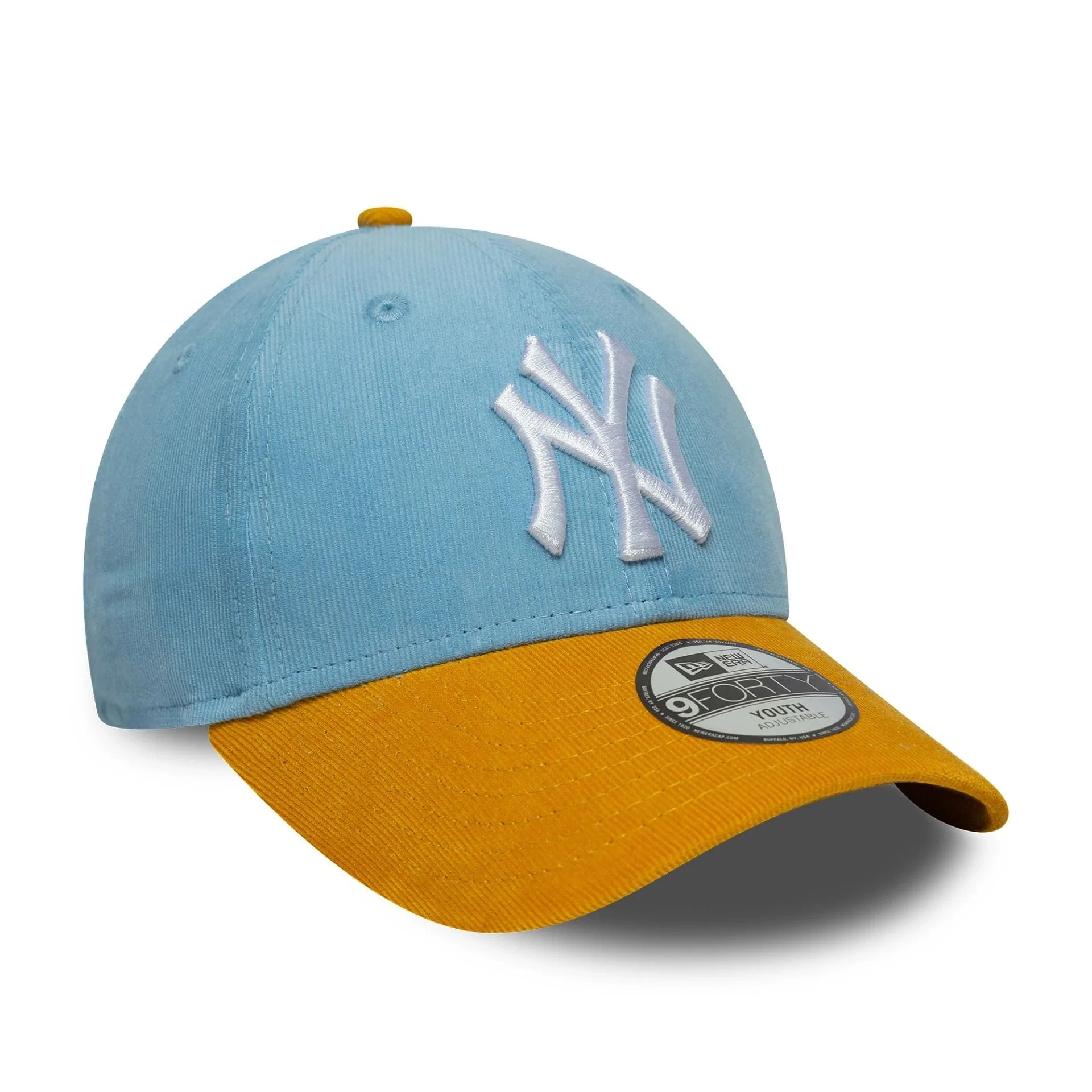 New York Yankees Youth MLB Cord Pastel Blue 9FORTY Adjustable Cap - Image 3