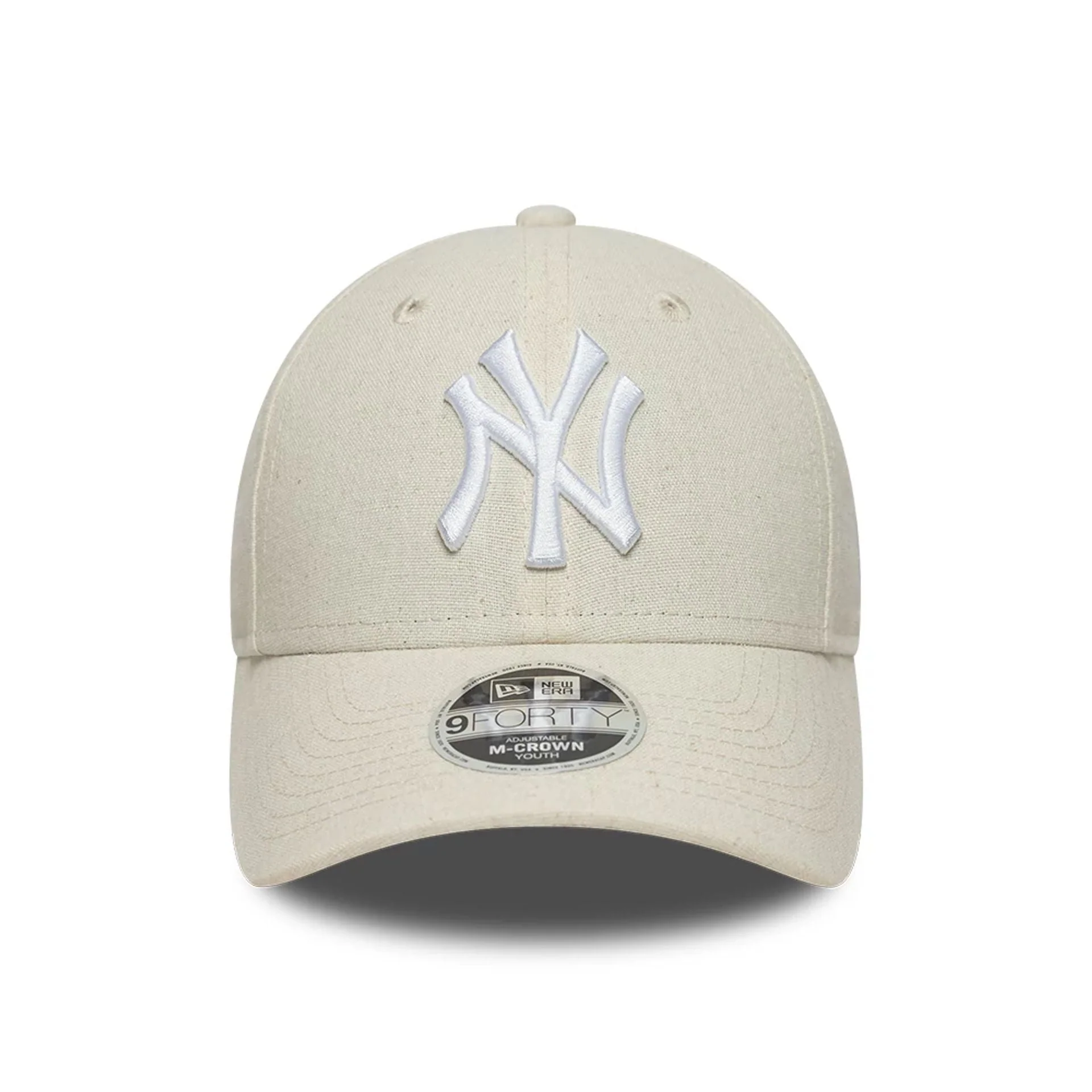 New York Yankees Youth MLB Linen Cream 9FORTY M-Crown Adjustable Cap - Image 2