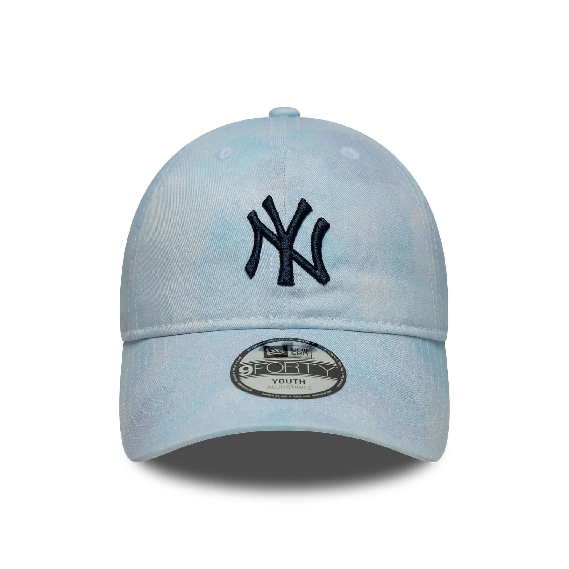 New York Yankees Youth MLB Tie Dye Pastel Blue 9TWENTY Cap - Image 2