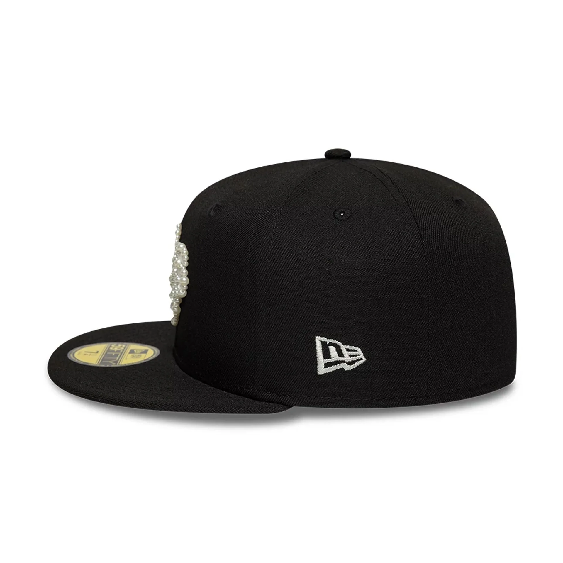 Oakland Athletics MLB Faux Pearl Black 59FIFTY Fitted Cap - Image 6