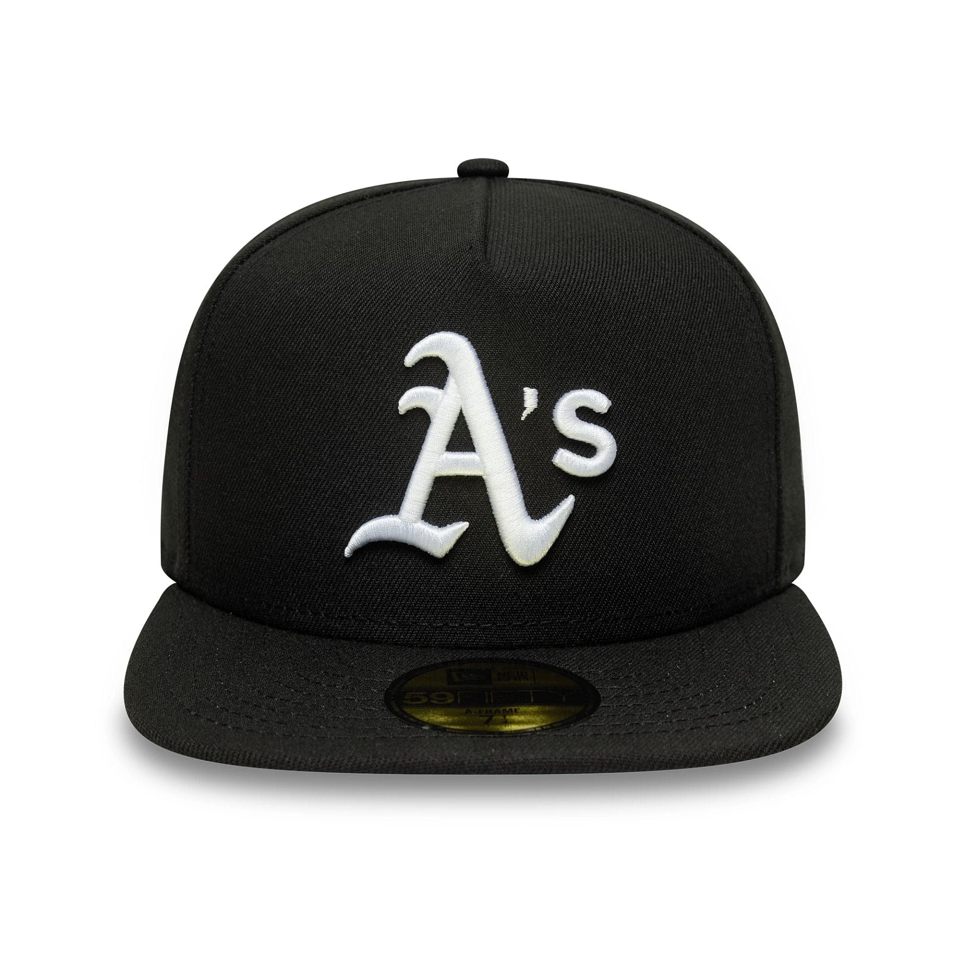 Oakland Athletics MLB Flat Black 59FIFTY A-Frame Fitted Cap - Image 3