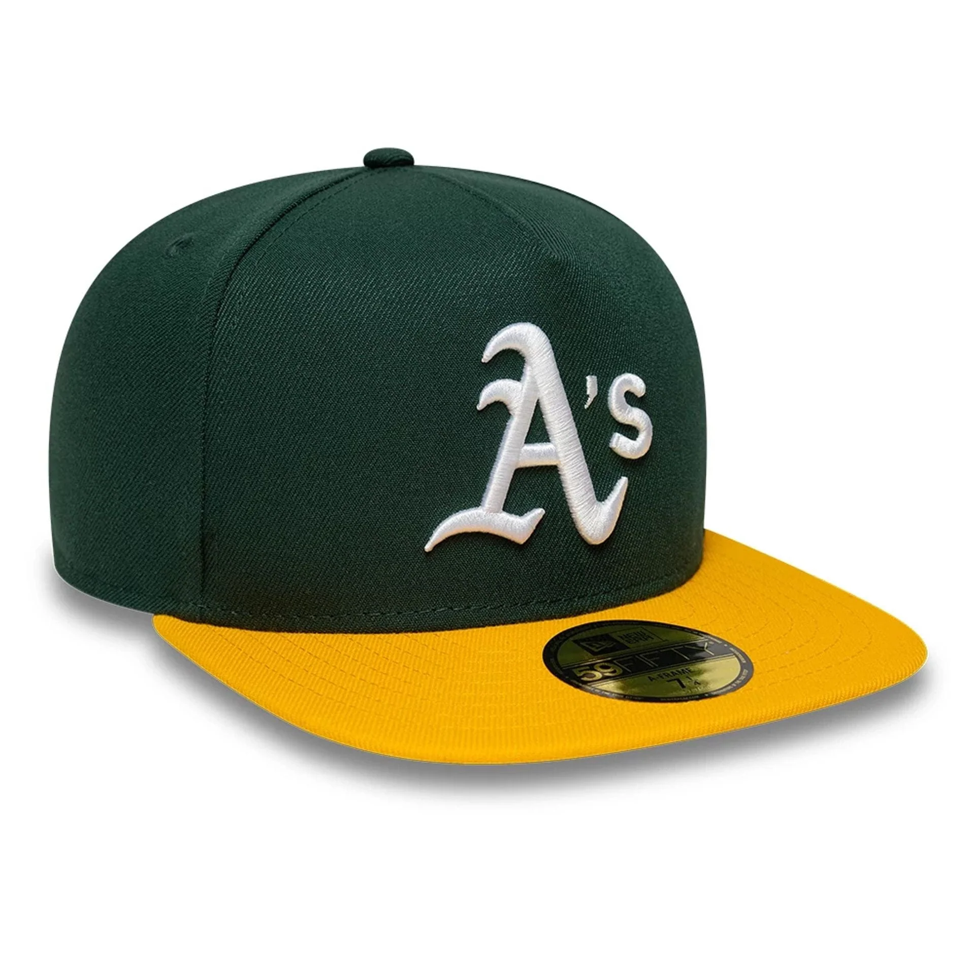 Oakland Athletics MLB Flat Dark Green 59FIFTY A-Frame Fitted Cap - Image 3