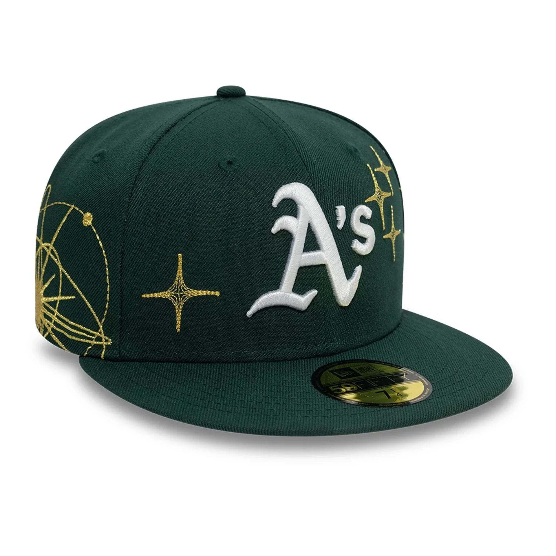 Oakland Athletics MLB Zodiac Dark Green 59FIFTY Fitted Cap - Image 4