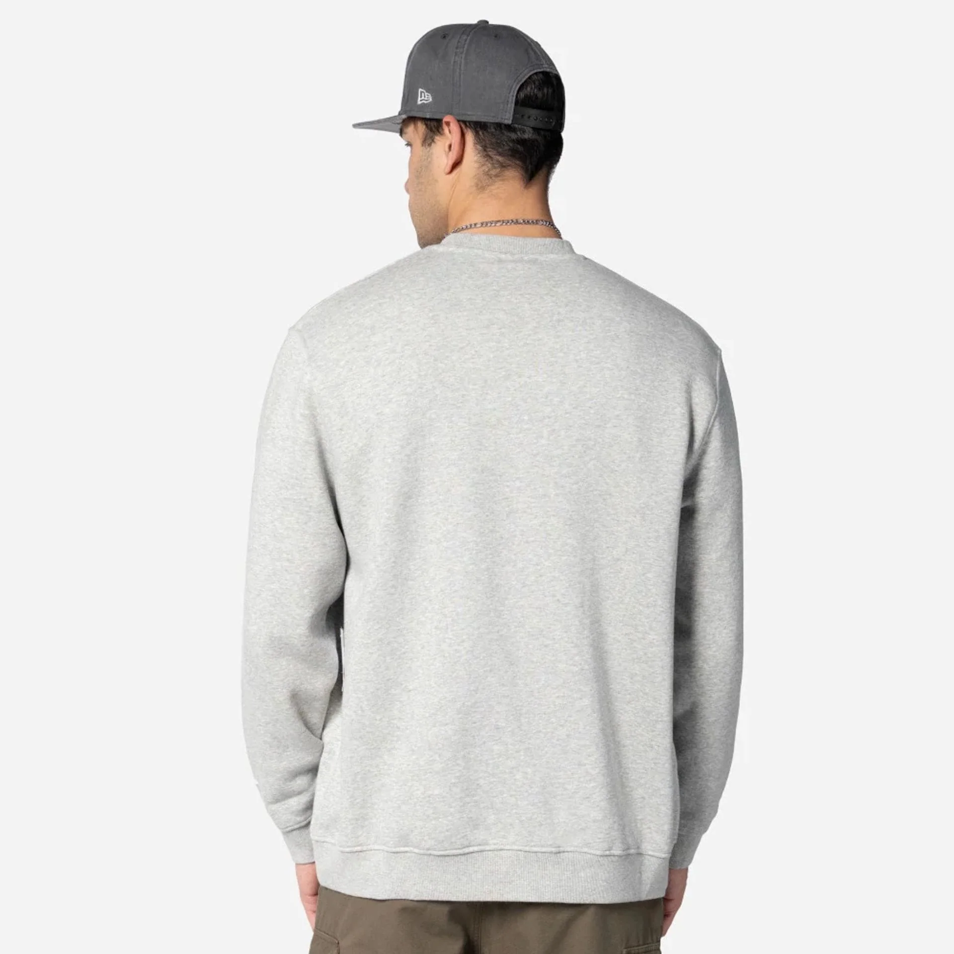 Oakland Athletics VS LA Dodgers MLB Dueling Logos Sport Classic Grey Crewneck Sweater - Image 5