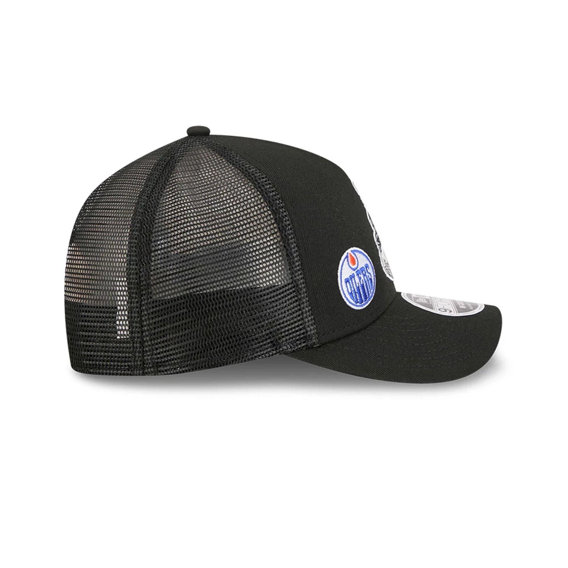 Oilers NHL Stanley Cup Black 9FORTY M-Crown A-Frame Trucker Adjustable Cap - Image 5