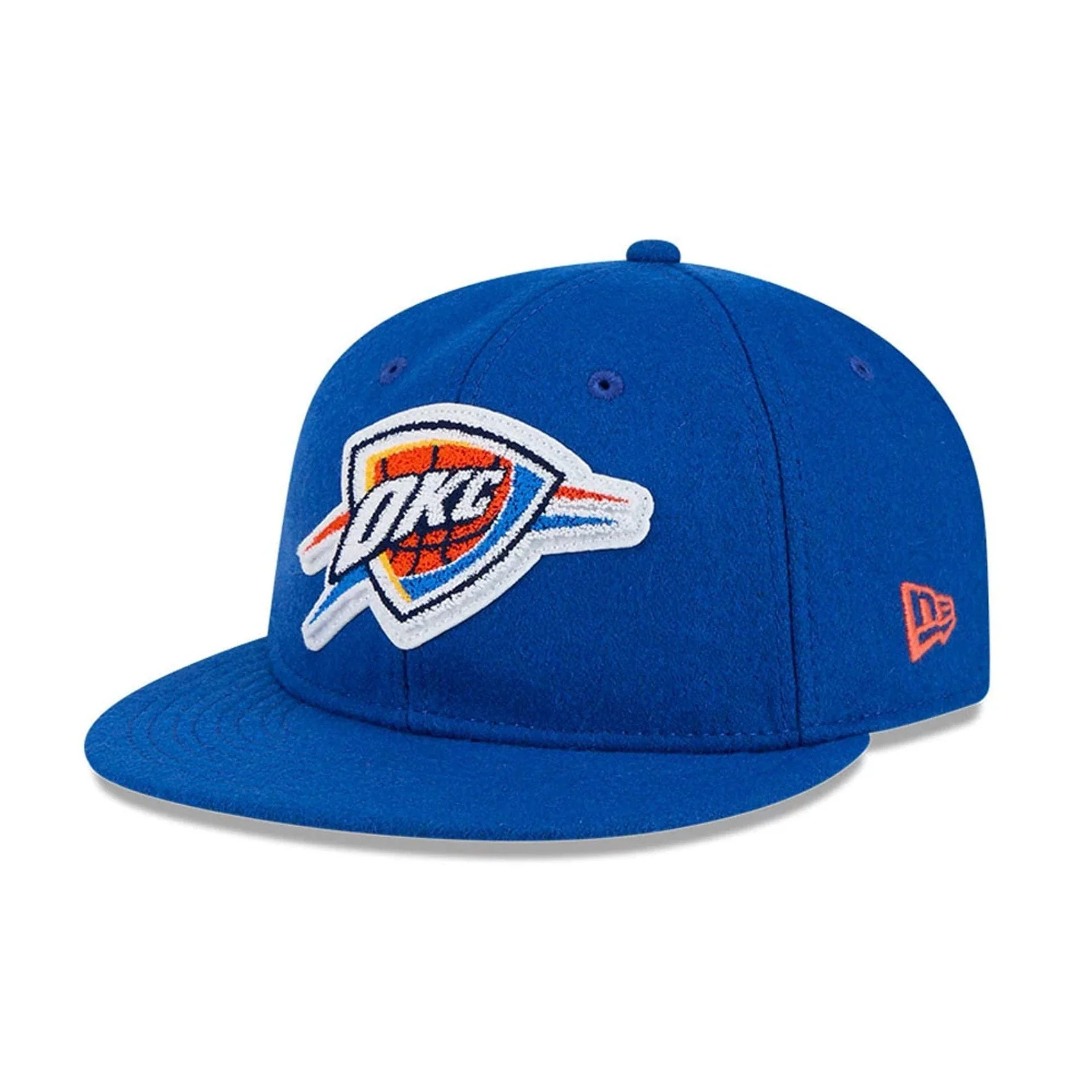 Oklahoma City Thunder NBA Chenille Woven Blue Retro Crown 9FIFTY Cap - Image 5