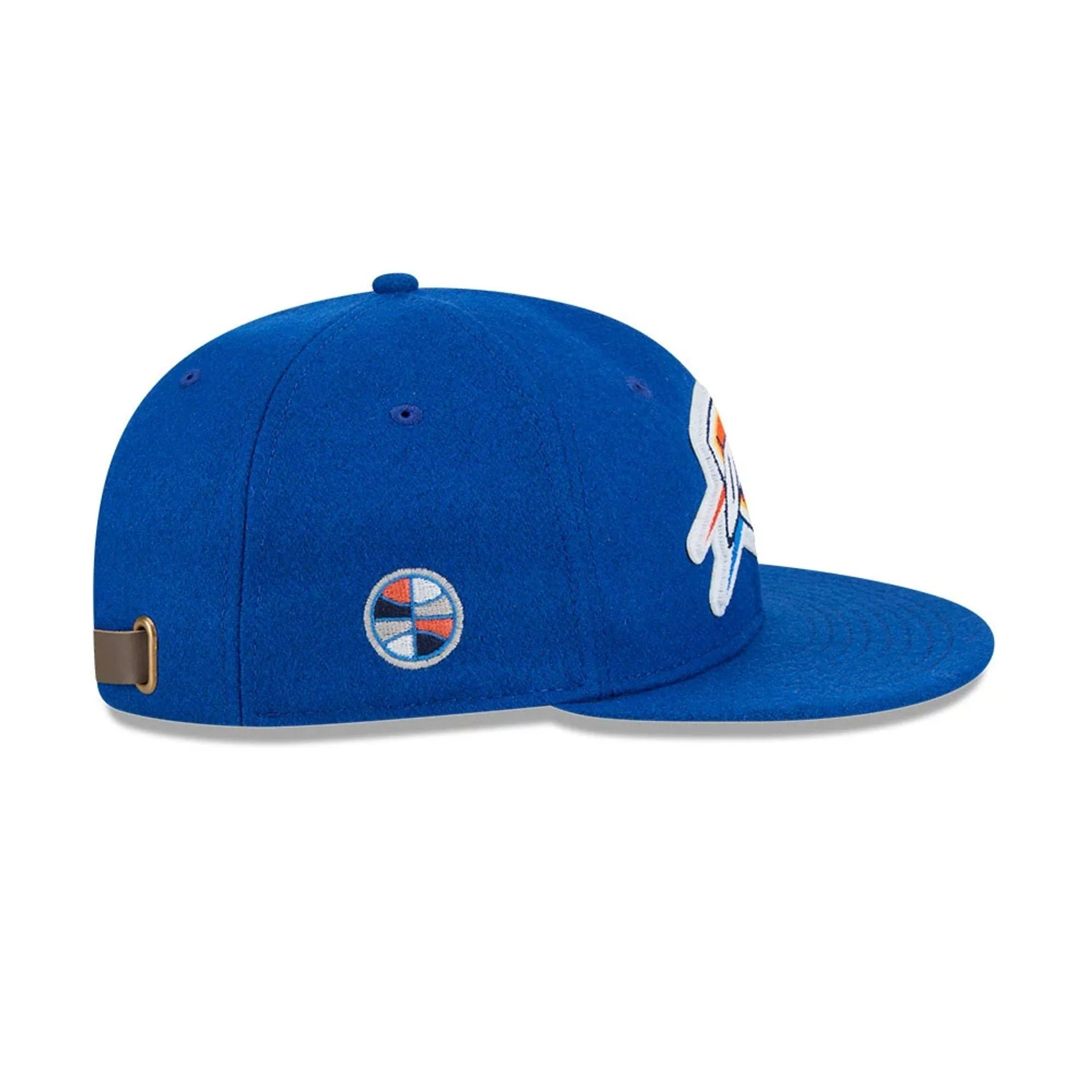 Oklahoma City Thunder NBA Chenille Woven Blue Retro Crown 9FIFTY Cap - Image 6