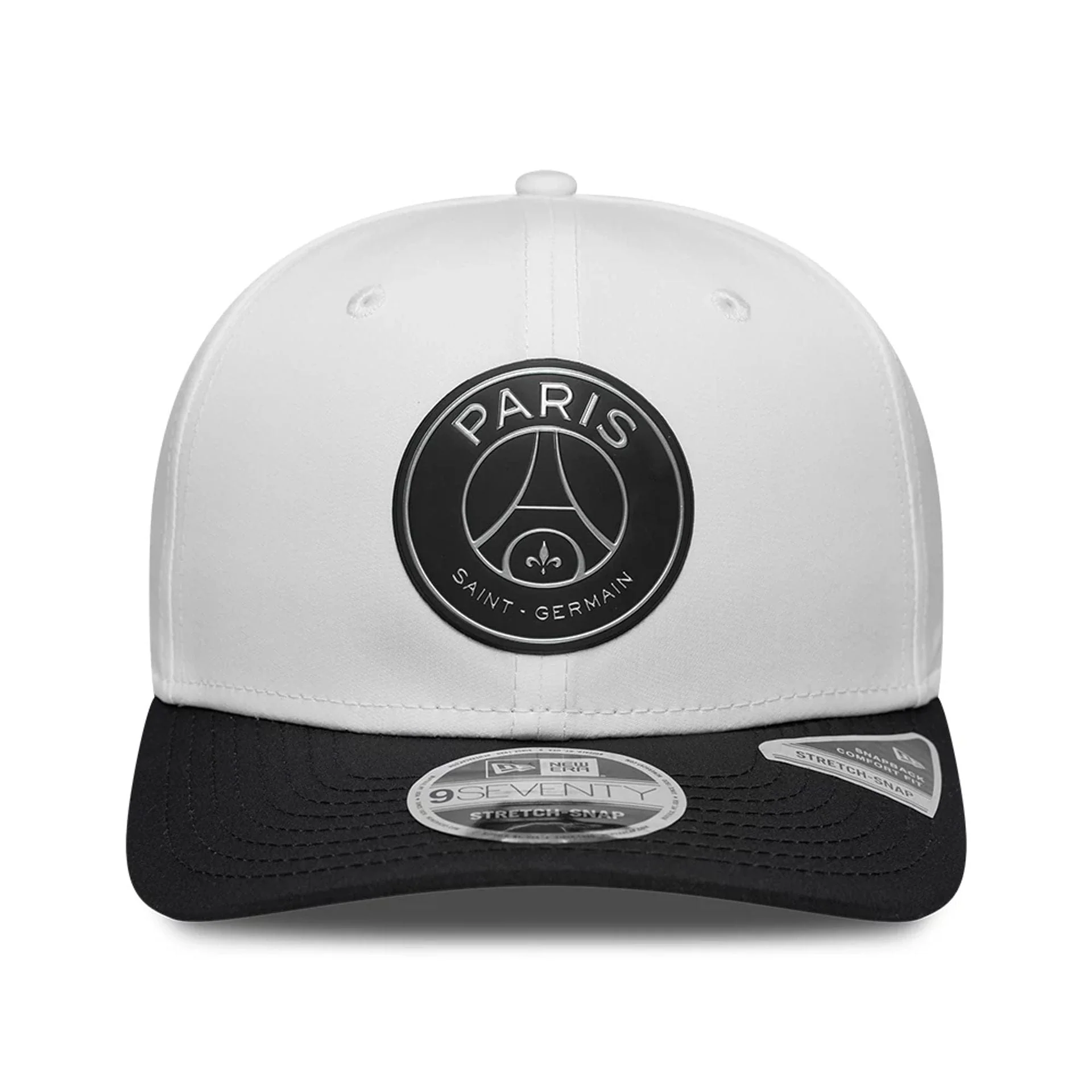 Paris Saint Germain Metallic White 9SEVENTY Stretch Snap Adjustable Cap - Image 2