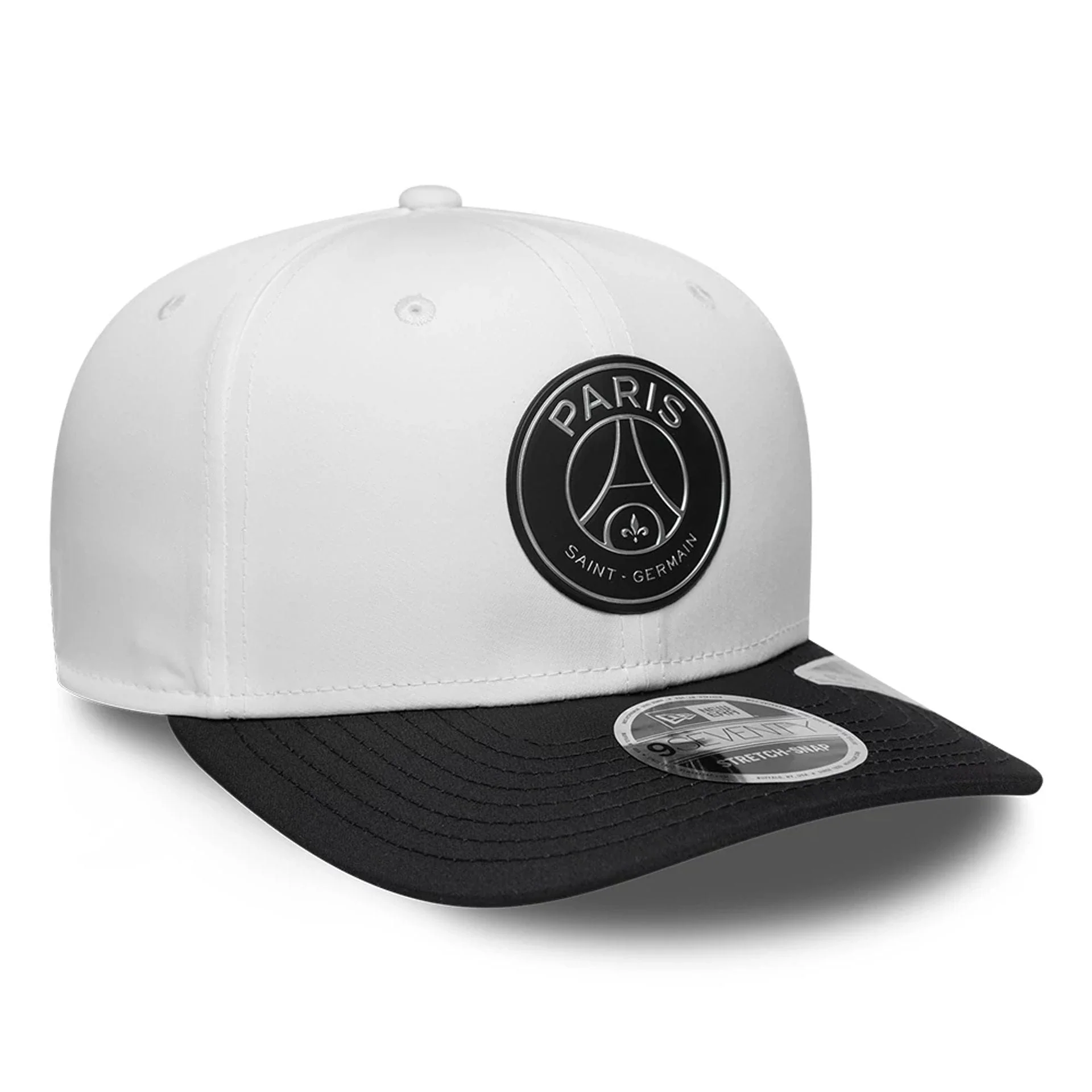Paris Saint Germain Metallic White 9SEVENTY Stretch Snap Adjustable Cap - Image 3