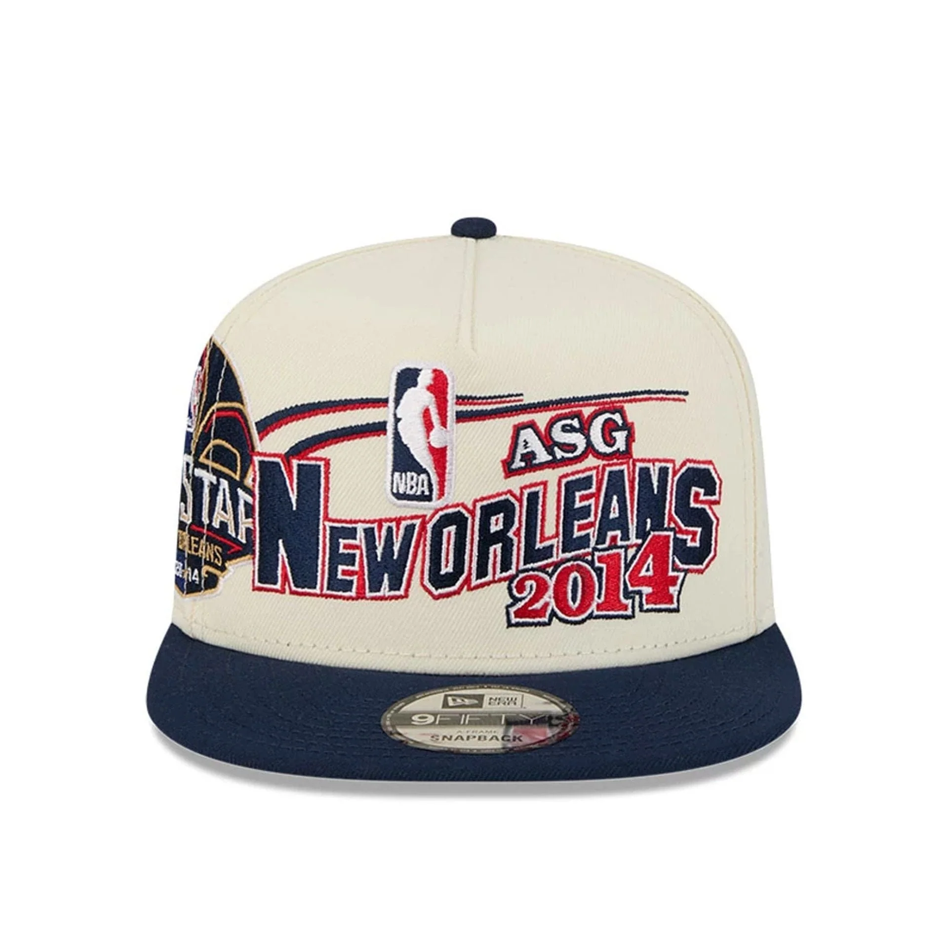 Pelicans NBA Hardwood Classic ASG White 9FIFTY A-Frame Snapback Cap - Image 3