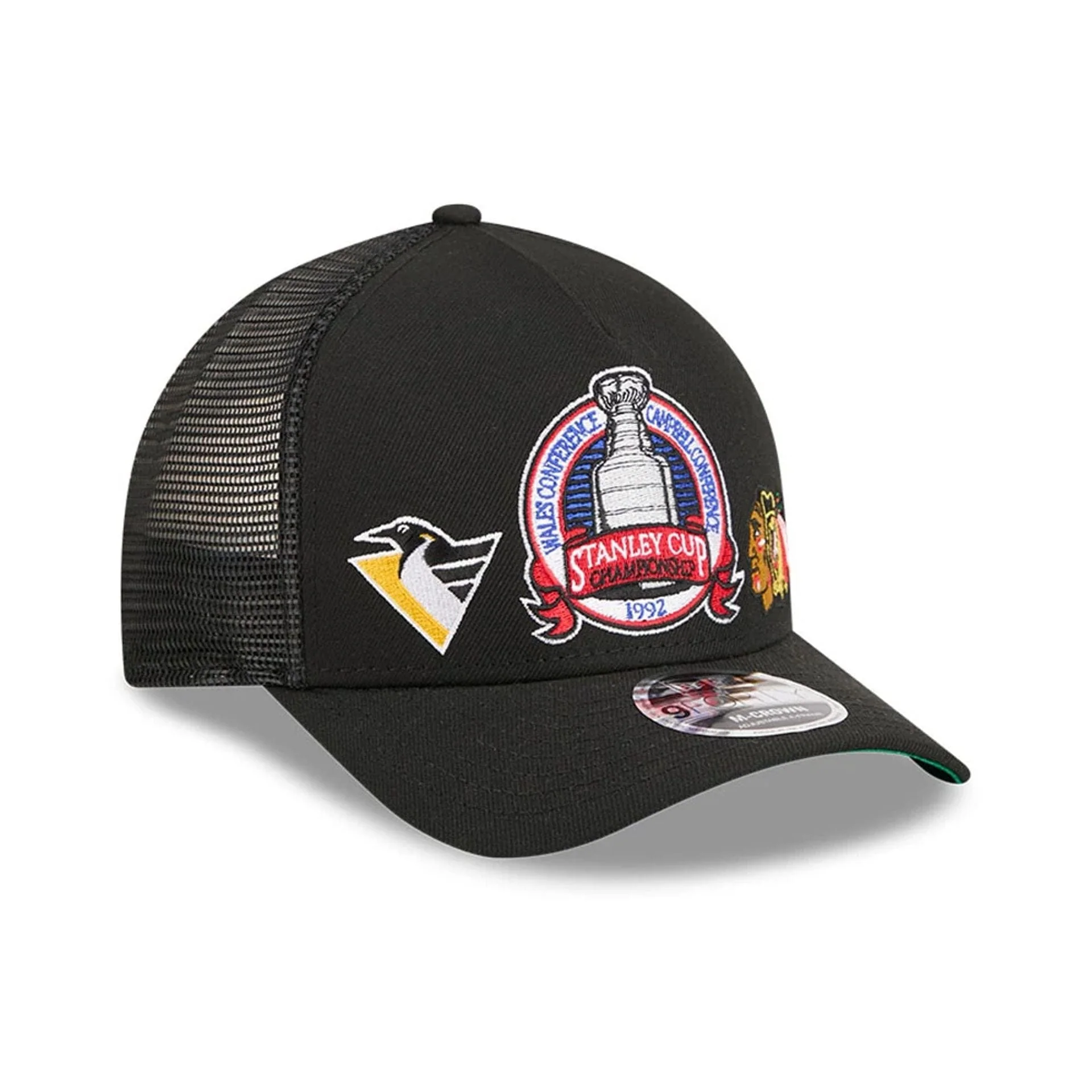 Penguins NHL Stanley Cup Black 9FORTY M-Crown A-Frame Trucker Adjustable Cap - Image 4
