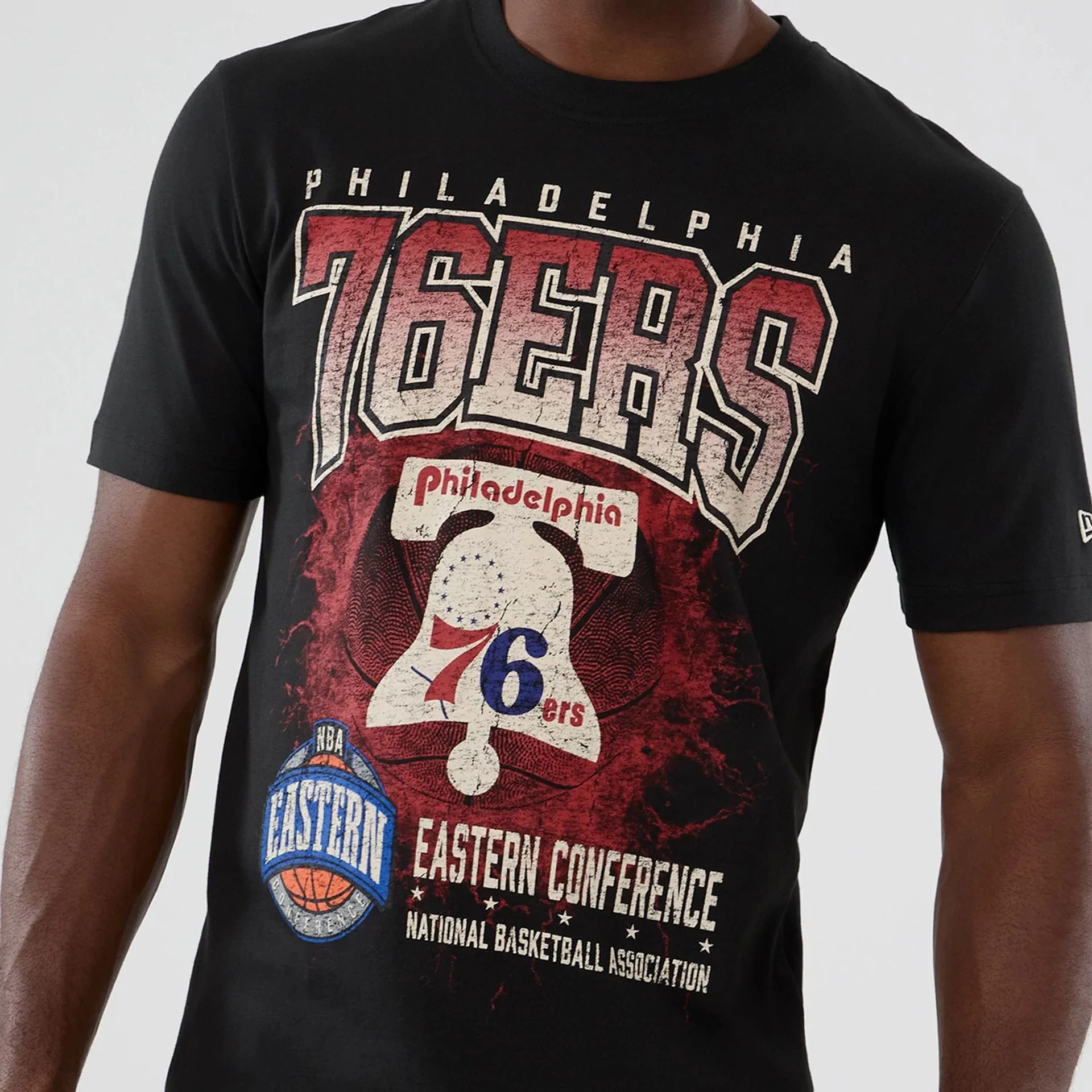 Philadelphia 76ers NBA Hardwood Classic Black T-Shirt - Image 3