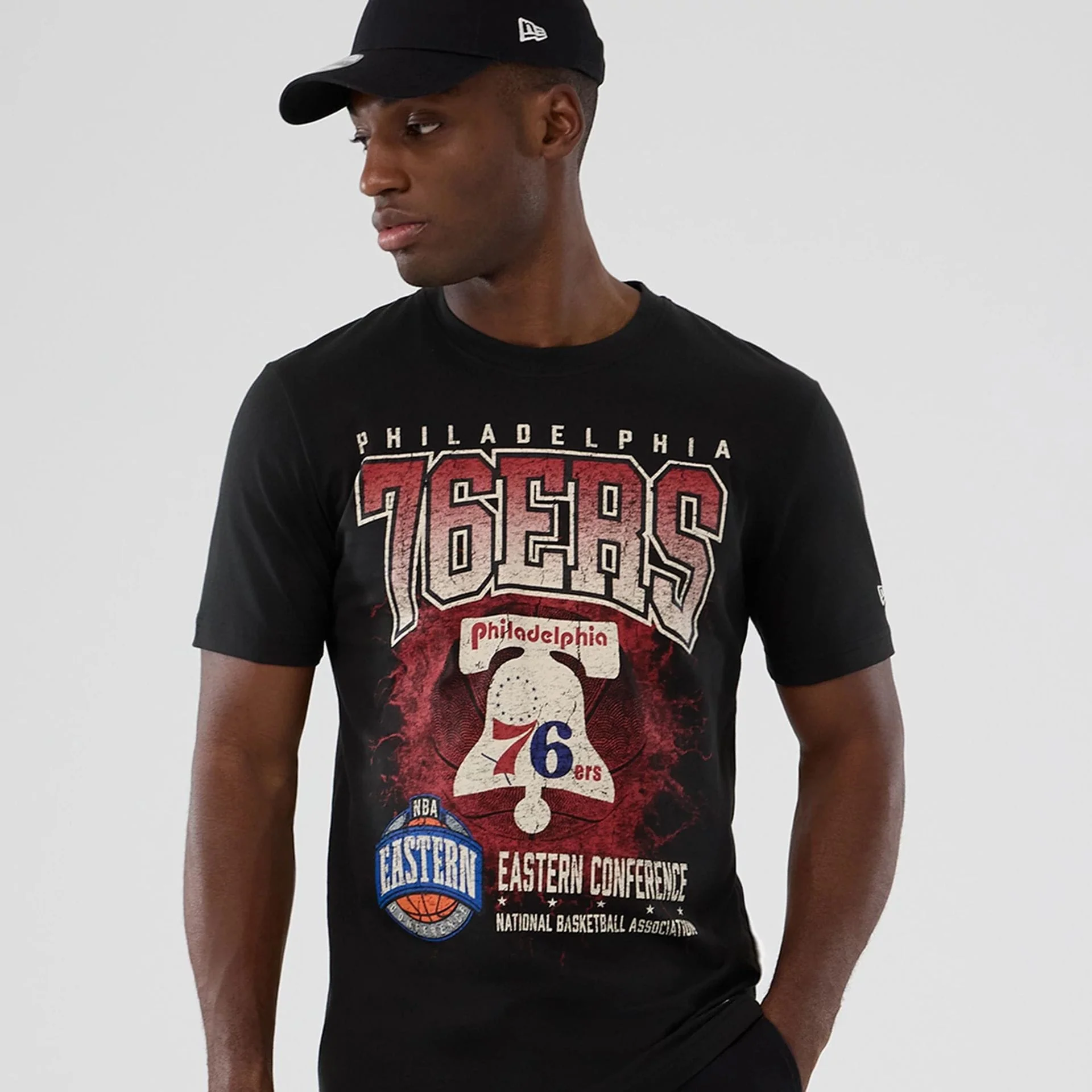 Philadelphia 76ers NBA Hardwood Classic Black T-Shirt - Image 7