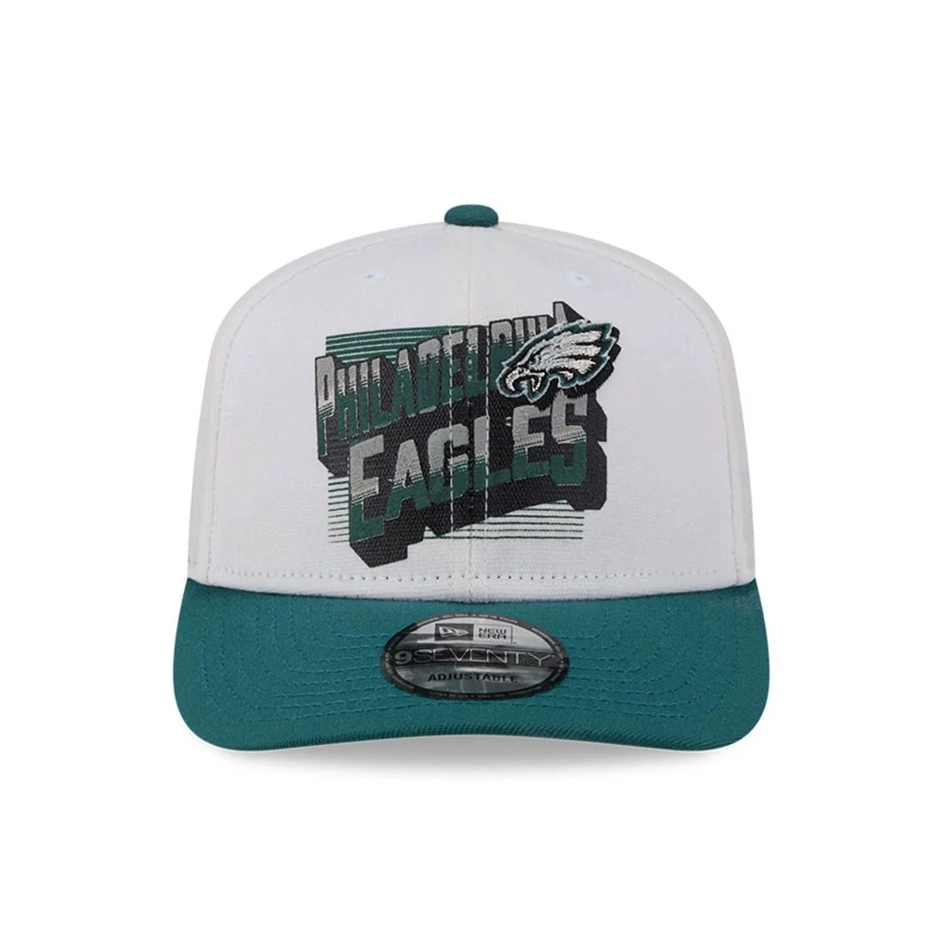Philadelphia Eagles NFL Duck Cloth White 9SEVENTY Stretch Snap Cap - Image 2
