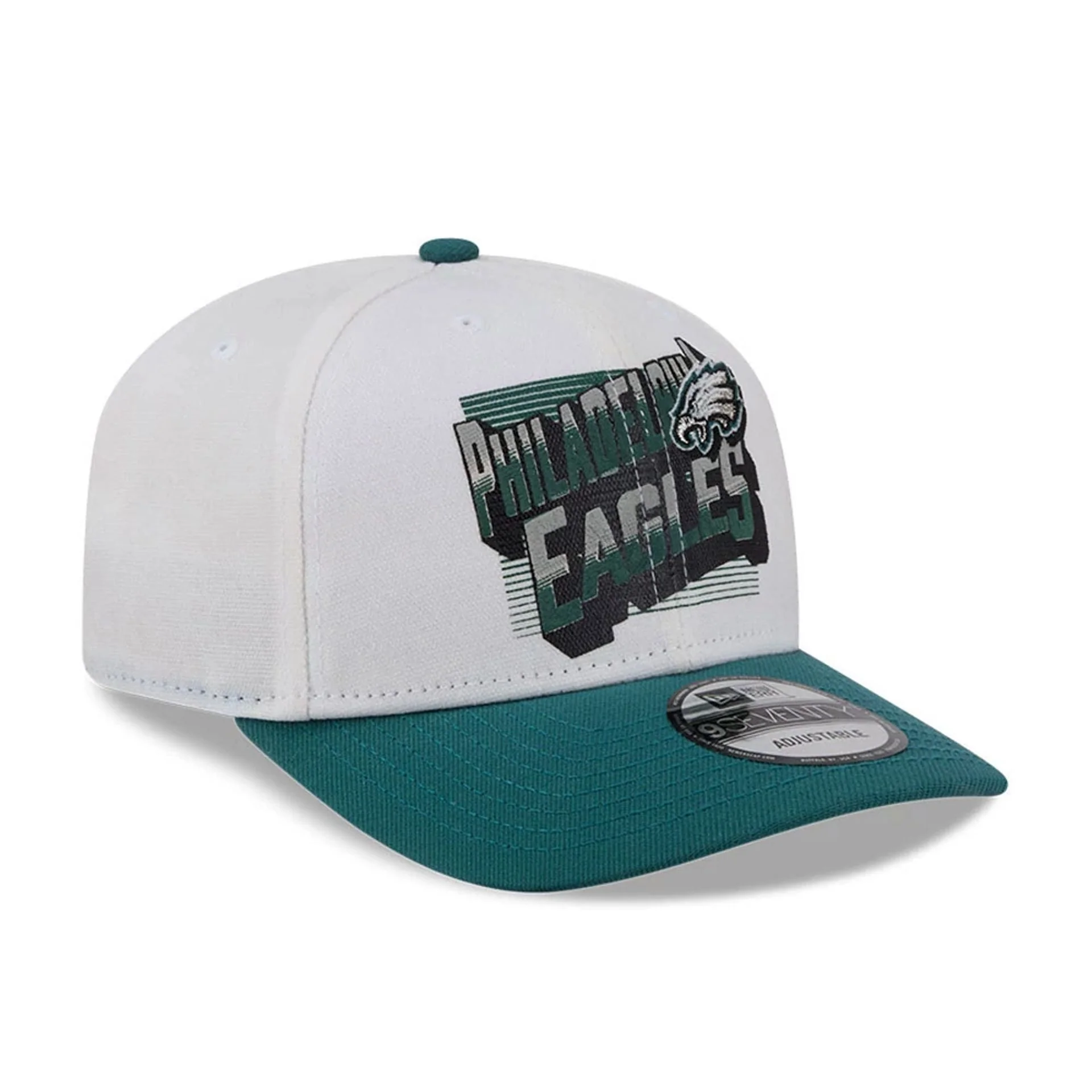 Philadelphia Eagles NFL Duck Cloth White 9SEVENTY Stretch Snap Cap - Image 3