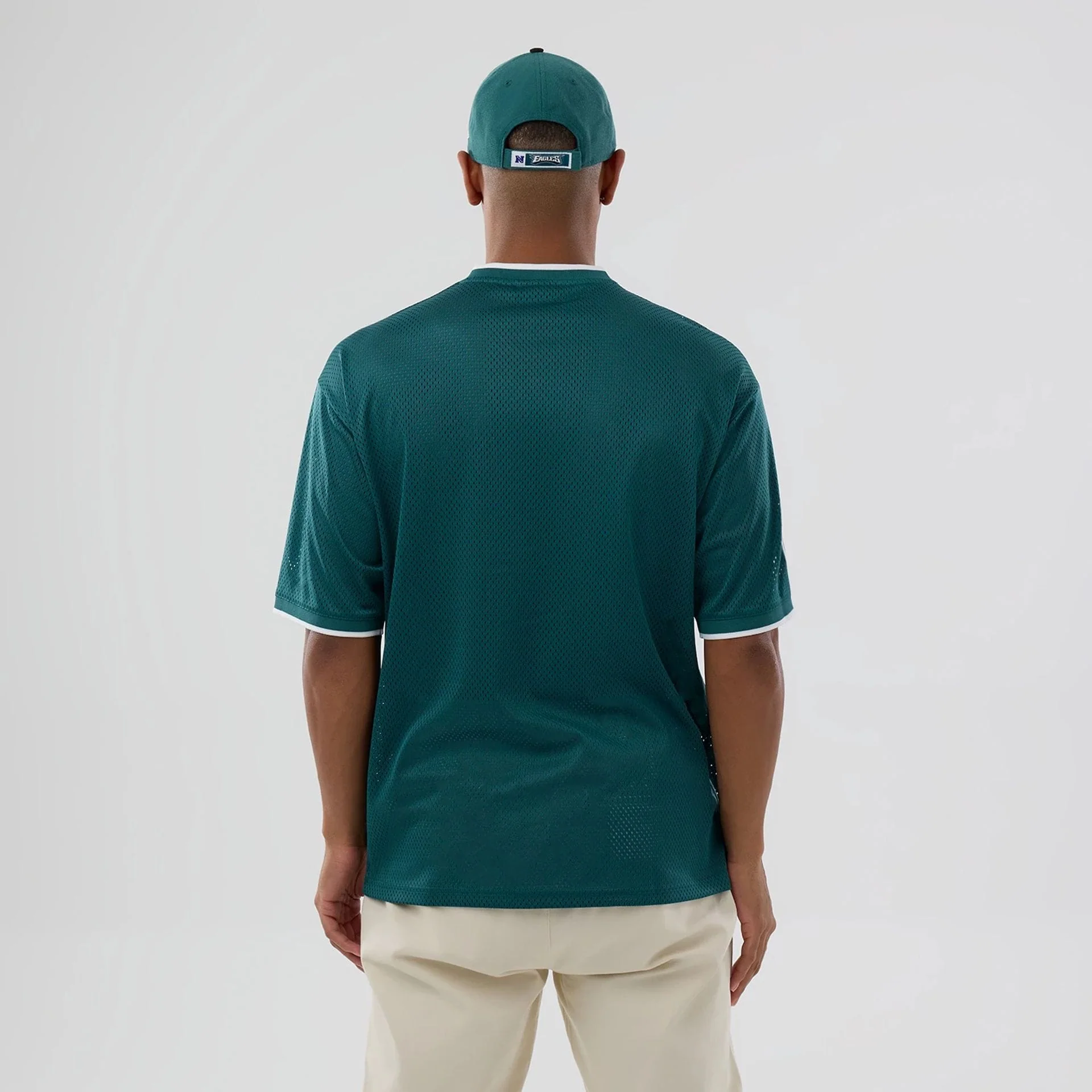 Philadelphia Eagles NFL Mesh Dark Green Oversized T-Shirt - Image 2