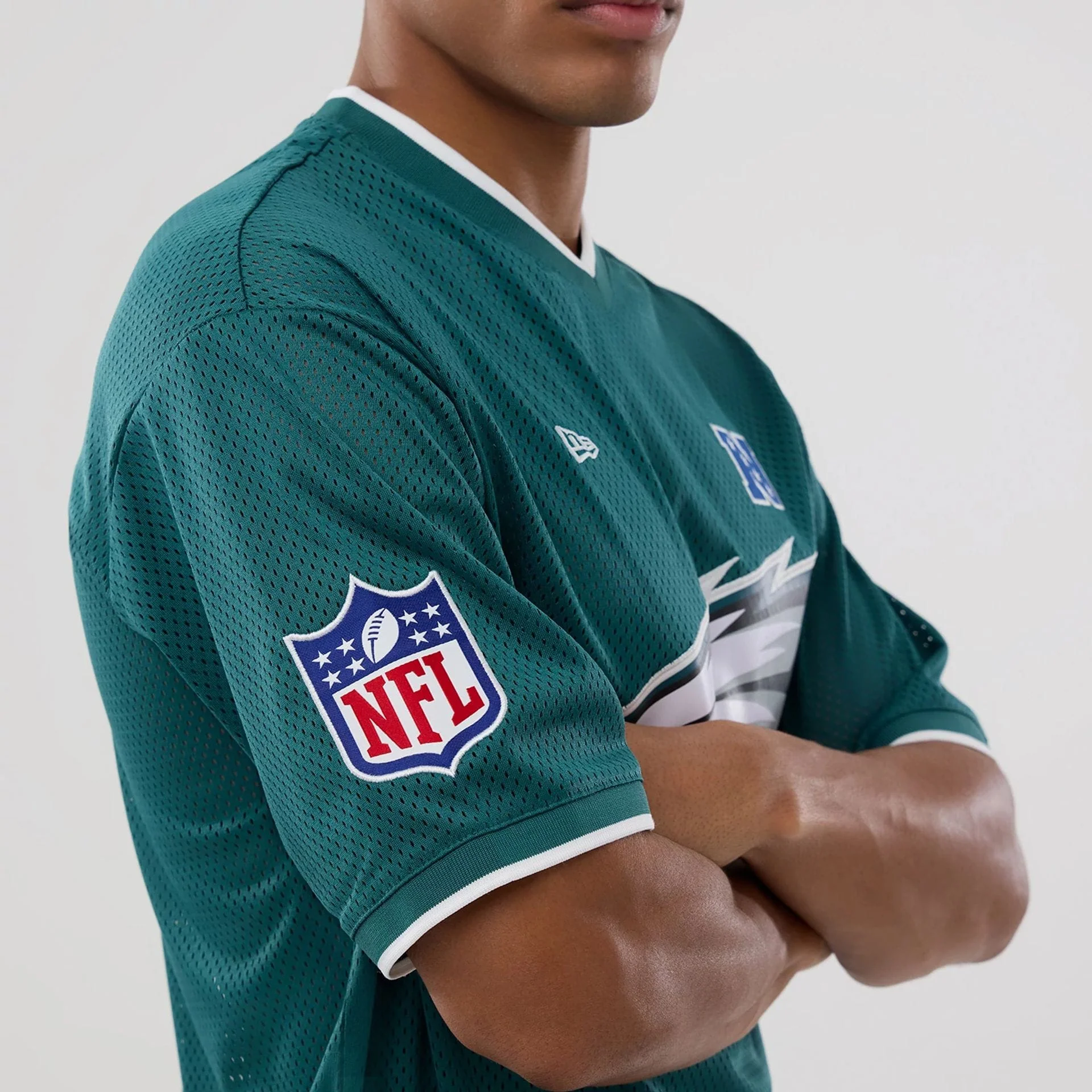 Philadelphia Eagles NFL Mesh Dark Green Oversized T-Shirt - Image 3