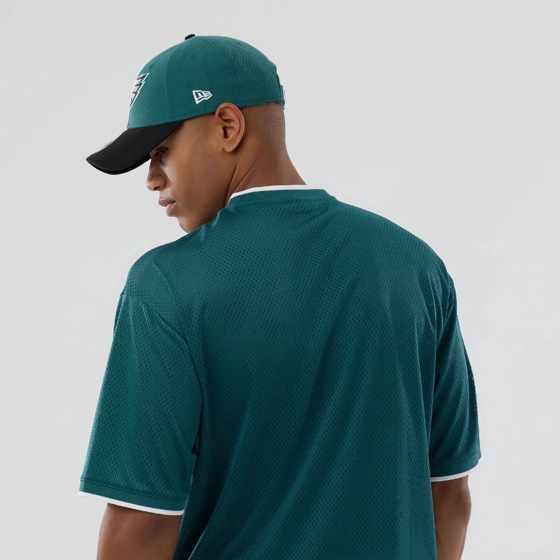 Philadelphia Eagles NFL Mesh Dark Green Oversized T-Shirt - Image 7