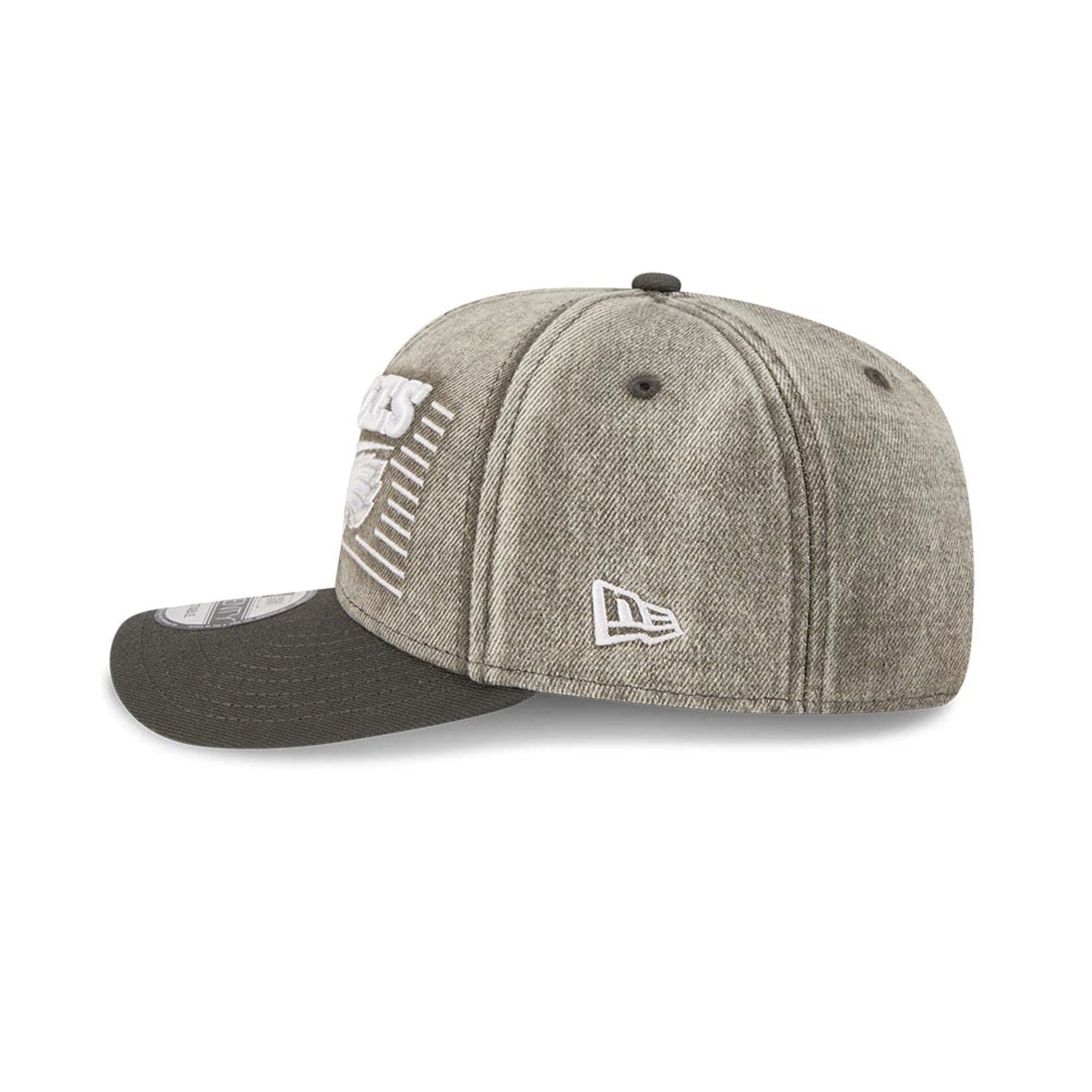 Philadelphia Eagles NFL Washed Denim Dark Grey 9SEVENTY Stretch Snap Cap - Image 4