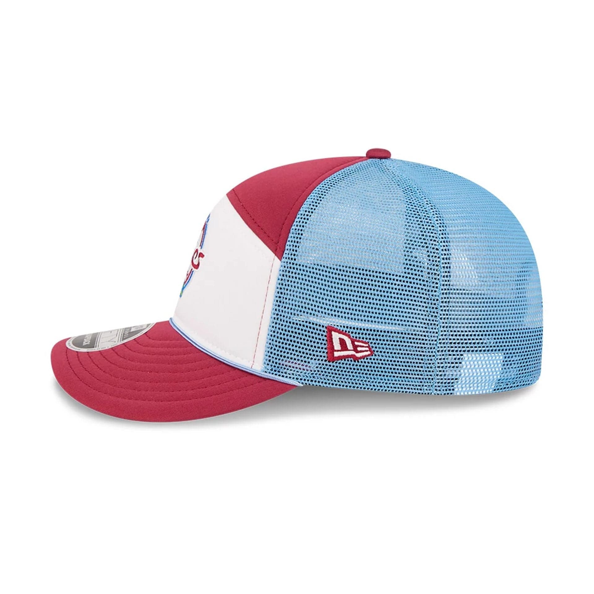 Philadelphia Phillies MLB Blocked Dark Red 9FIFTY Split Panel Snapback Cap - Image 5