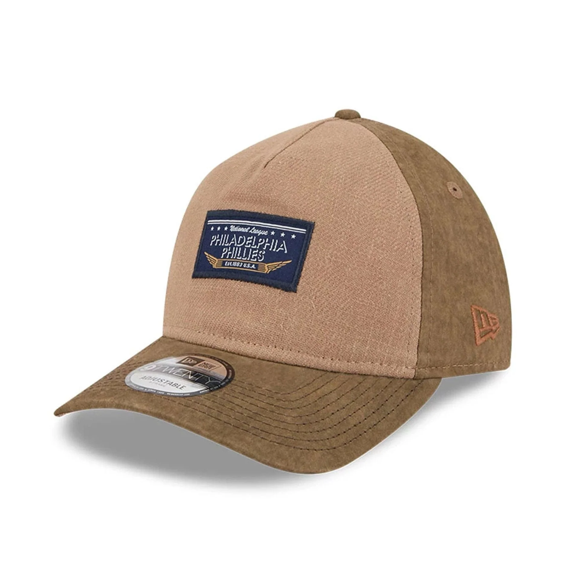 Philadelphia Phillies MLB Open Brown 9TWENTY A-Frame Adjustable Cap - Image 3