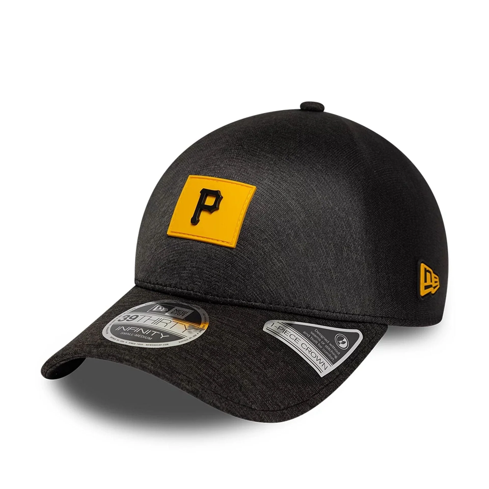 Pittsburgh Pirates MLB Clubhouse Black 39THIRTY Infinity Stretch Fit Cap - Image 3