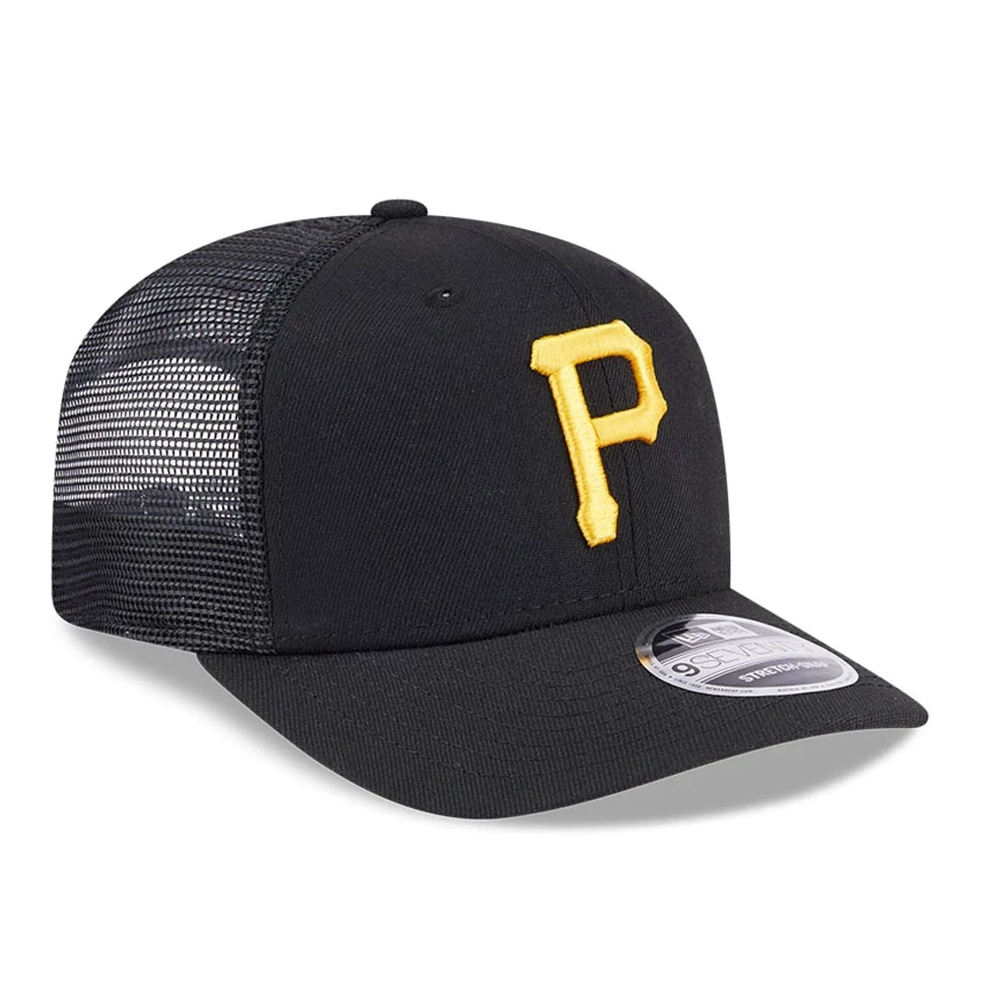 Pittsburgh Pirates MLB Evergreen Black 9SEVENTY Stretch Snap Cap - Image 4