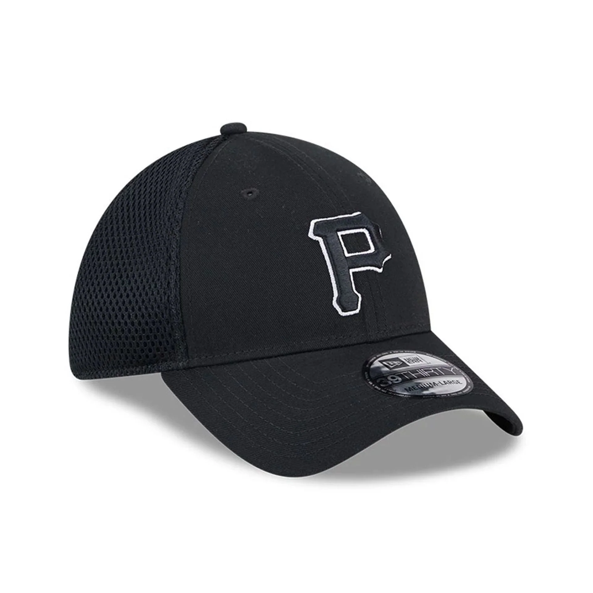 Pittsburgh Pirates MLB Evergreen Neo Black 39THIRTY Stretch Fit Cap - Image 4