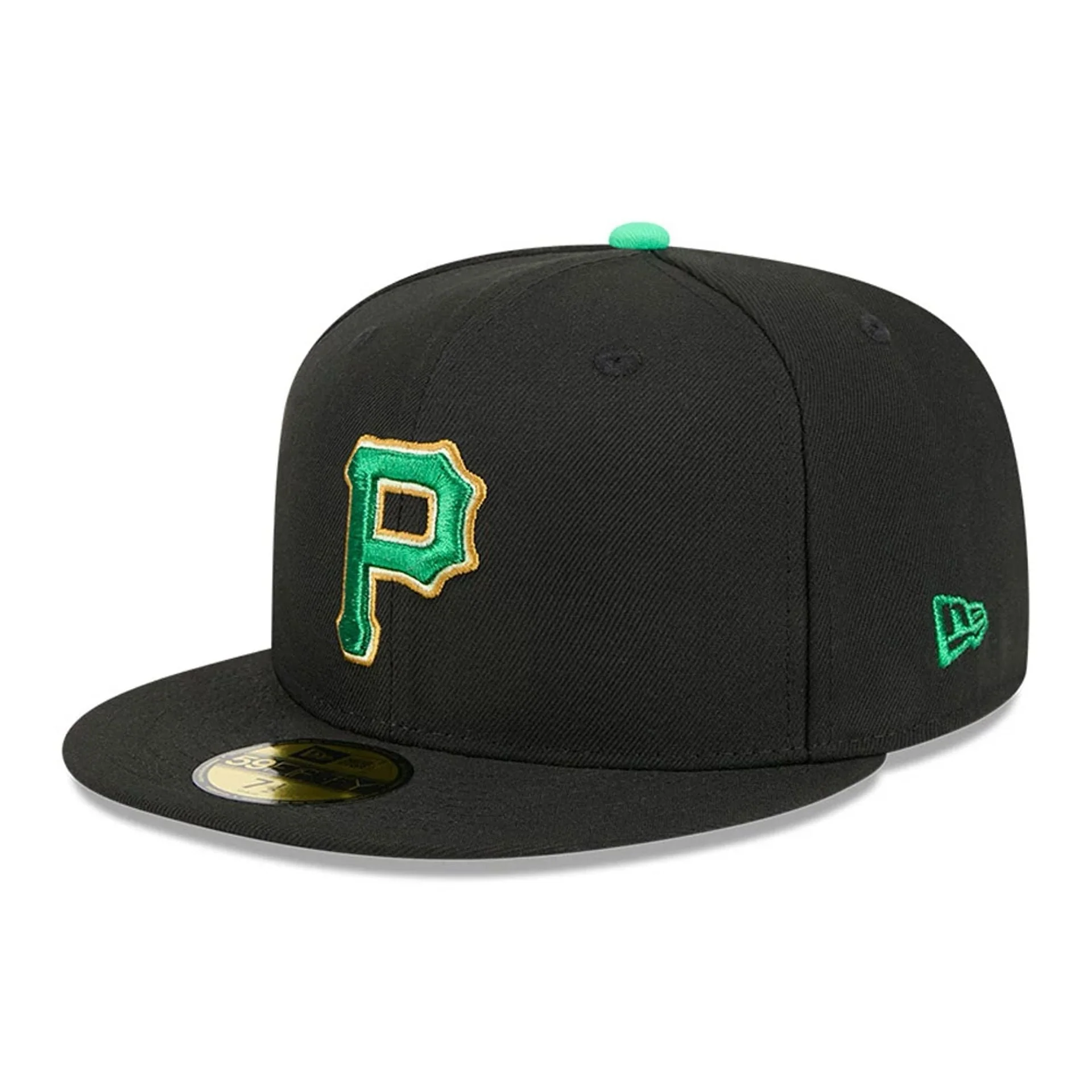 Pittsburgh Pirates MLB Saint Patrick's Day Black 59FIFTY Fitted Cap - Image 3