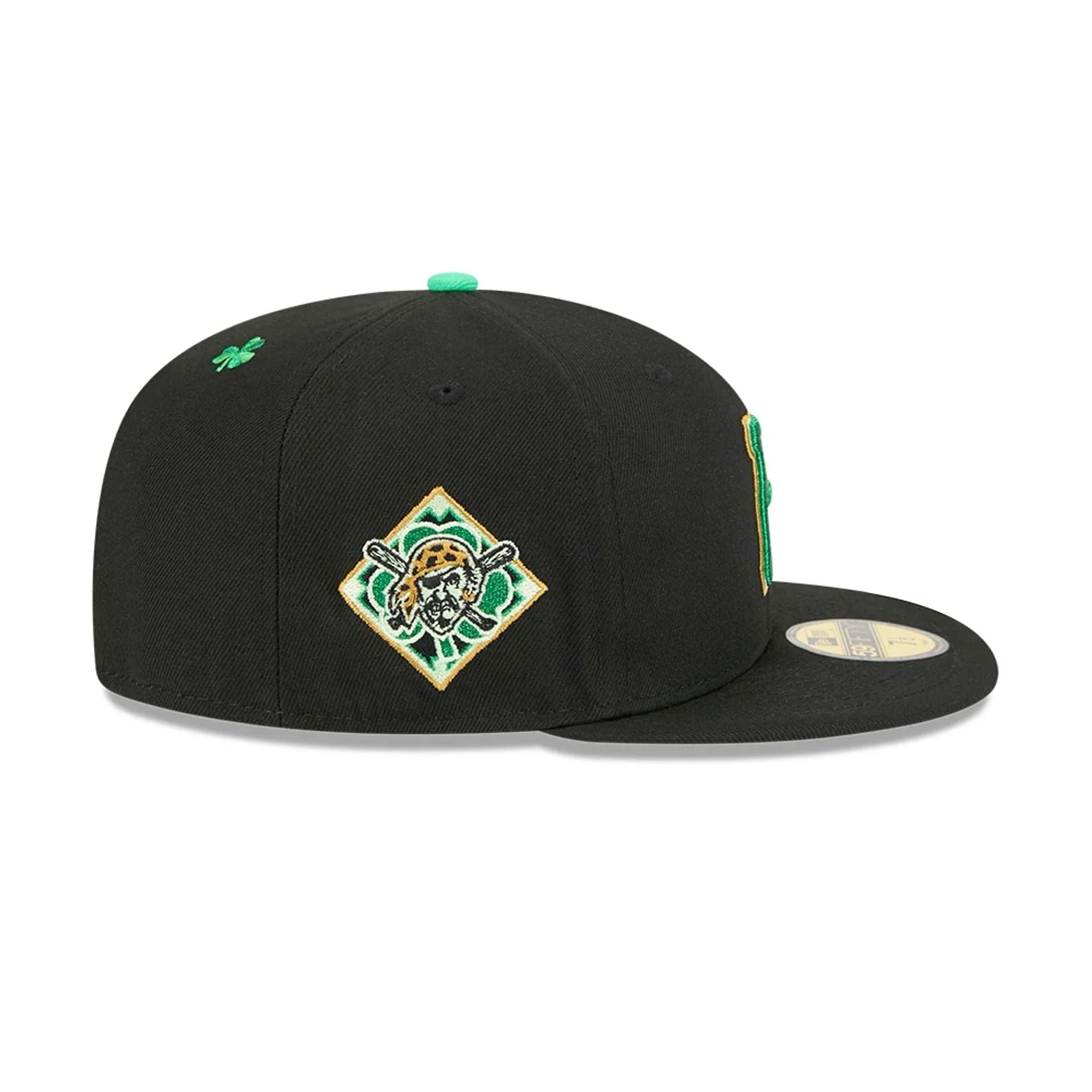 Pittsburgh Pirates MLB Saint Patrick's Day Black 59FIFTY Fitted Cap - Image 5