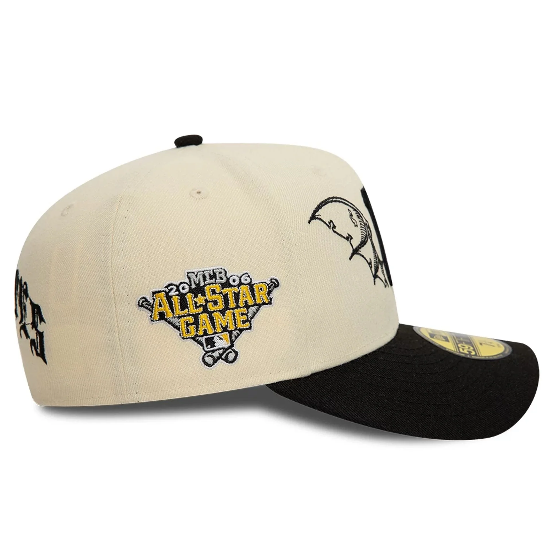 Pittsburgh Pirates MLB Team Wings Light Beige 59FIFTY Fitted Cap - Image 6