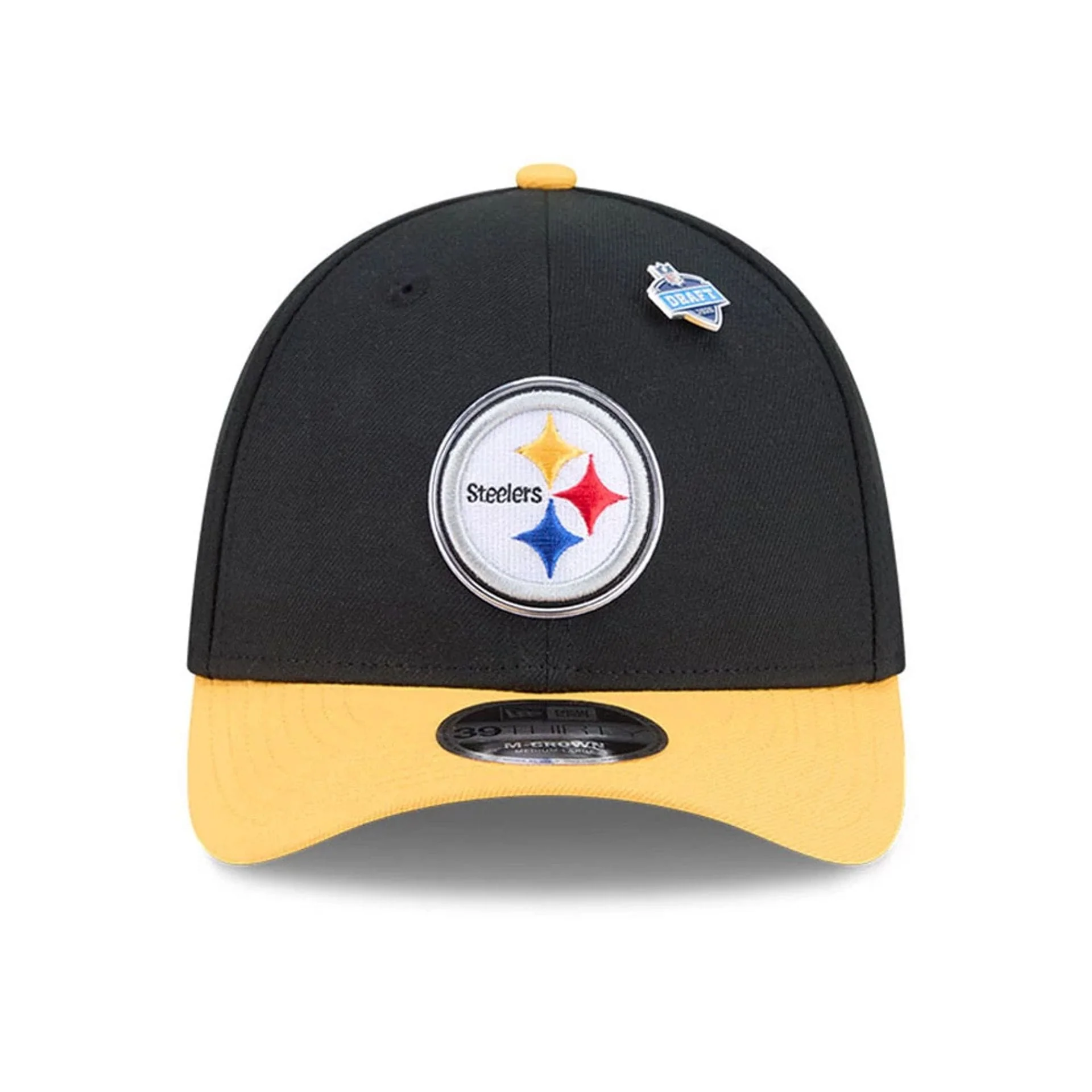 Pittsburgh Steelers NFL Draft 2026 Black 39THIRTY M-Crown Stretch Fit Cap - Image 2