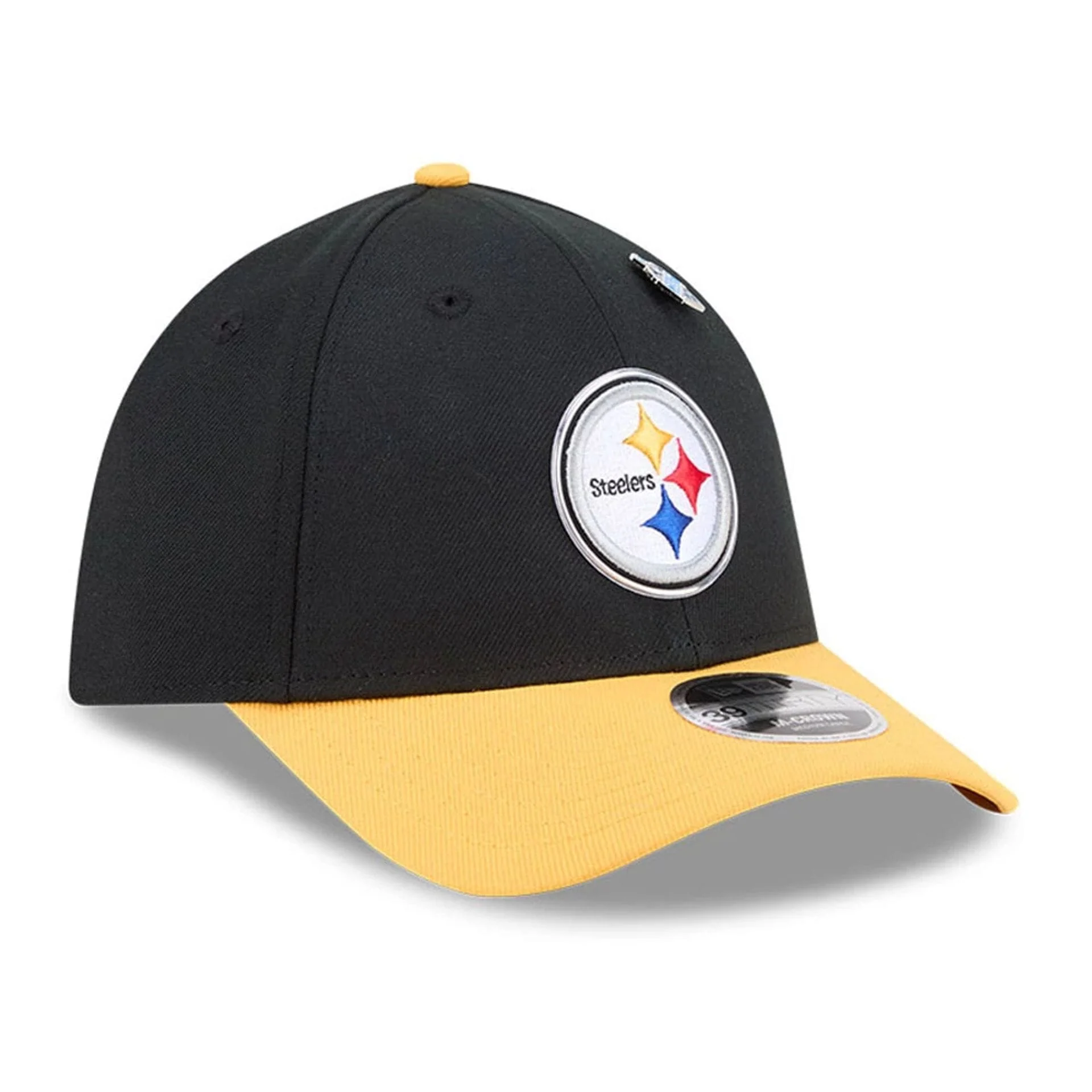 Pittsburgh Steelers NFL Draft 2026 Black 39THIRTY M-Crown Stretch Fit Cap - Image 3