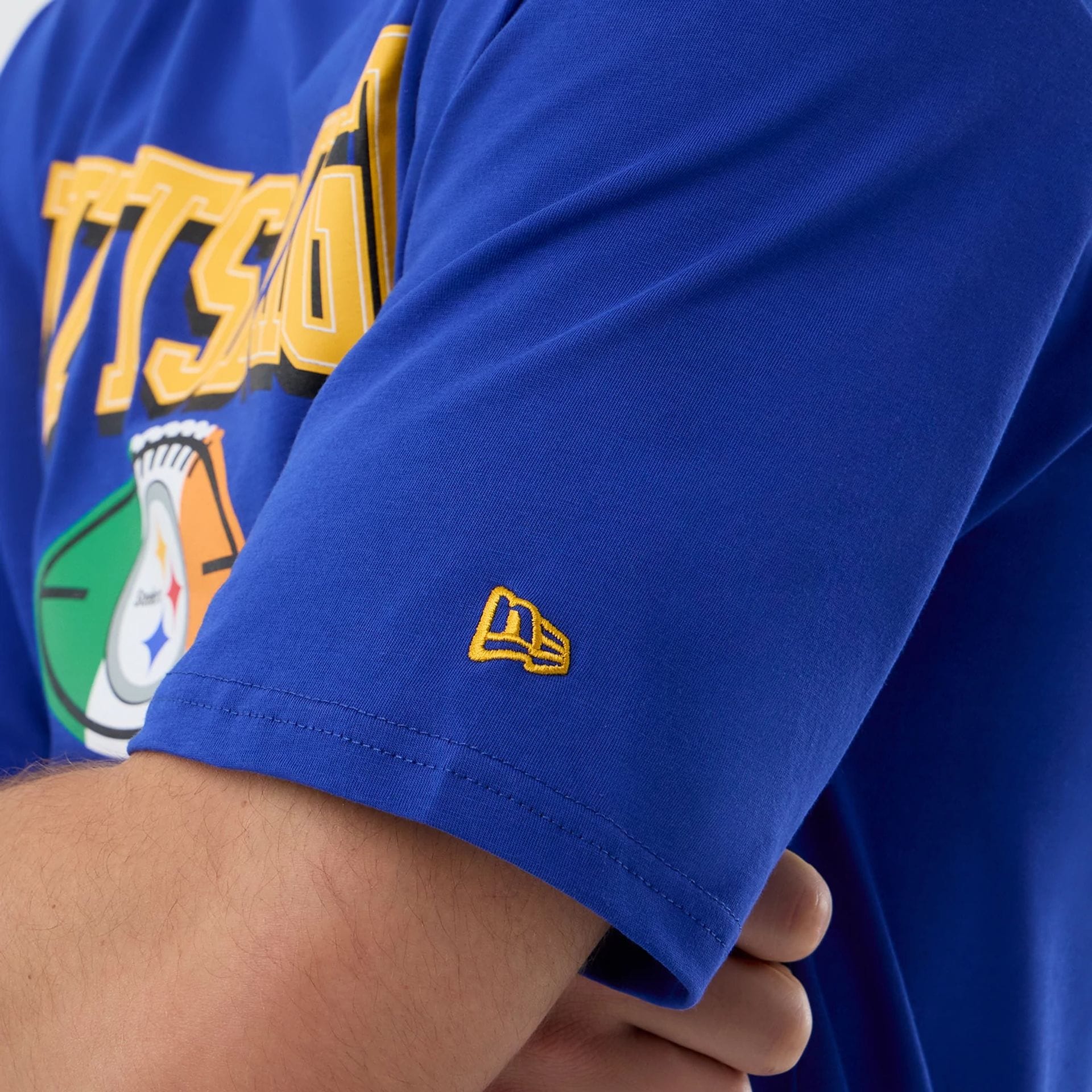 Pittsburgh Steelers NFL International Series Games Blue Oversized T-Shirt - Image 3